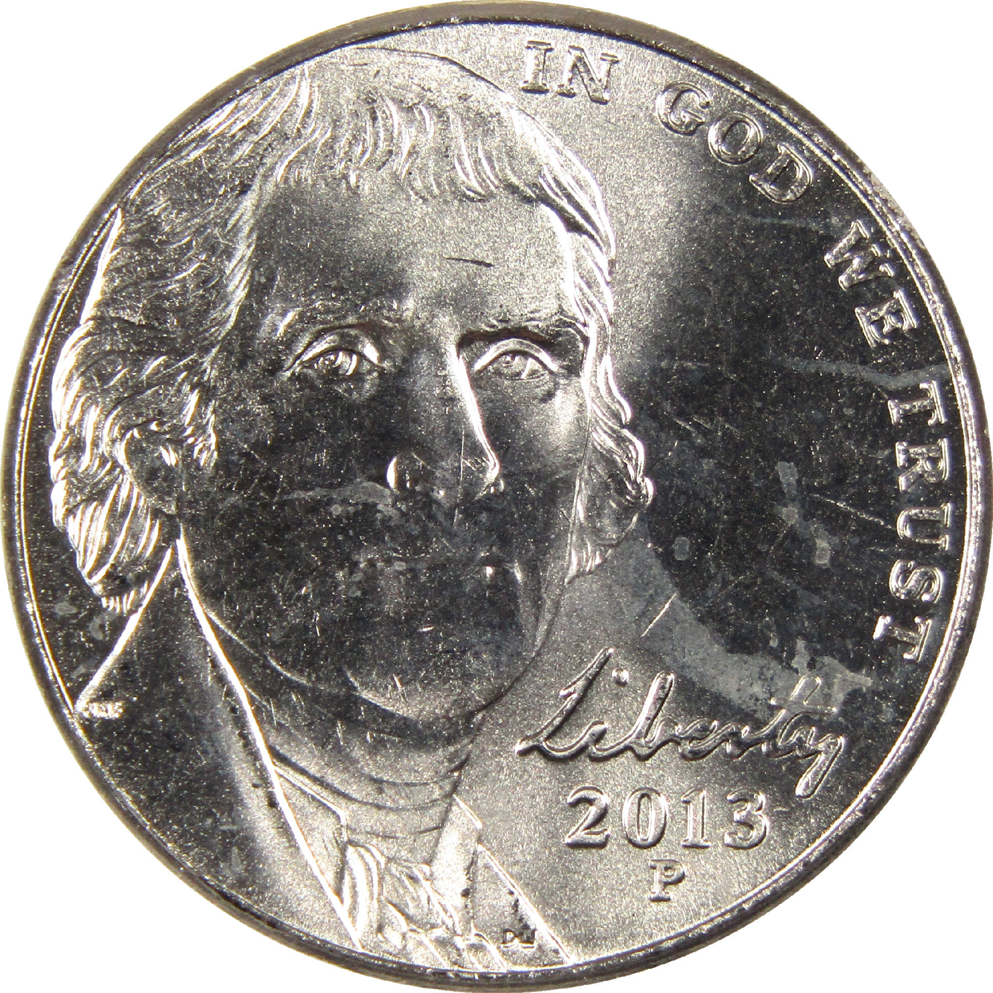 2013 P Jefferson Nickel Uncirculated 5c Coin