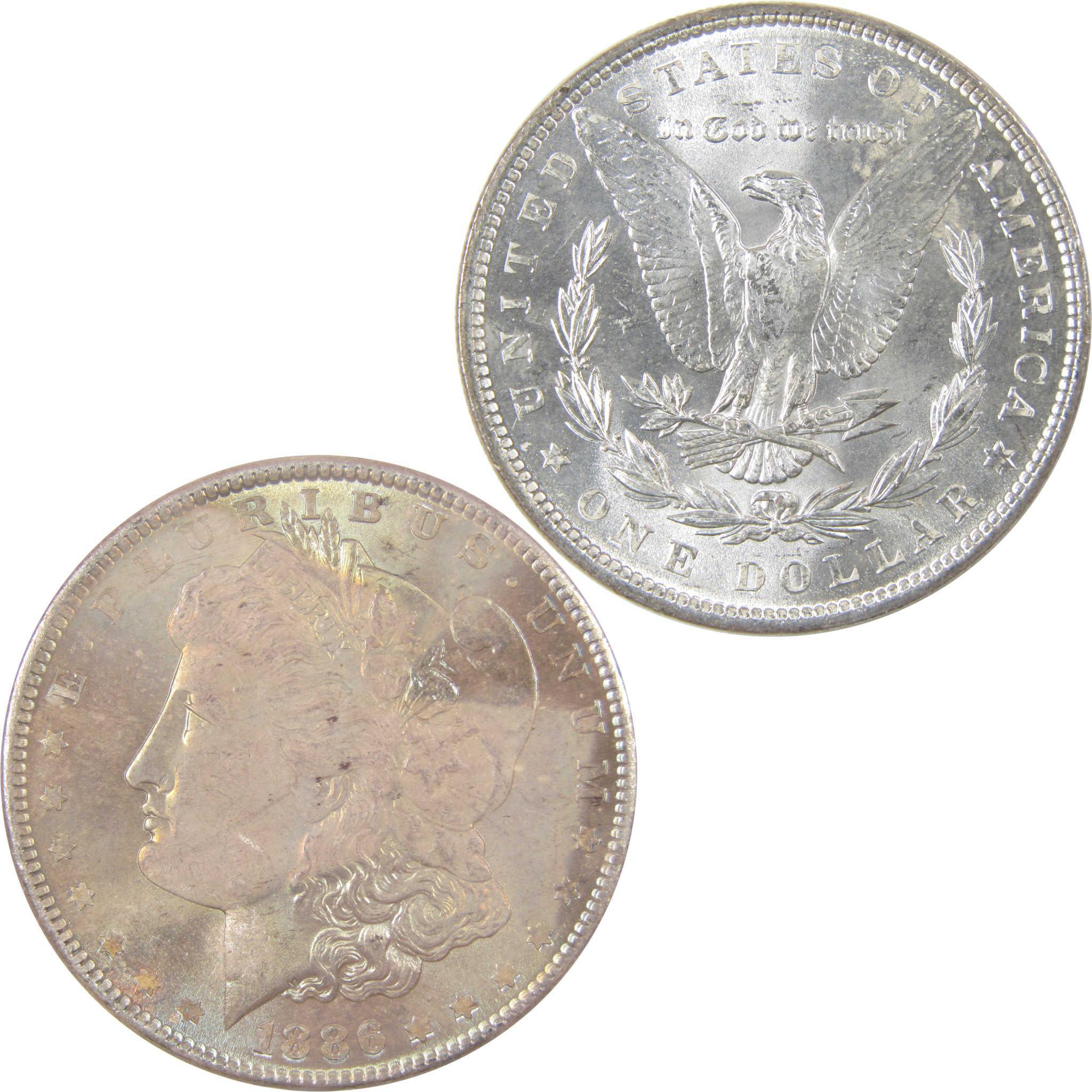 1886 Morgan Silver Dollar Uncirculated Mint State Toned SKU:I24416