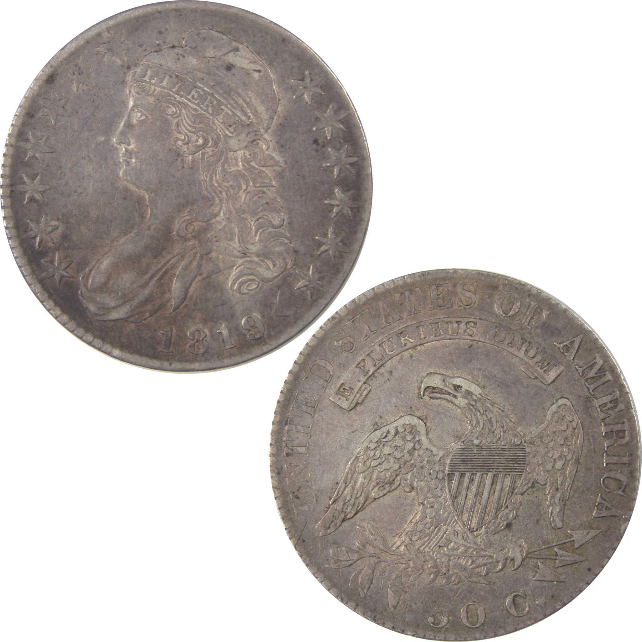 1819 Large 9 Capped Bust Half Dollar Extremely Fine Silver SKU:I17990