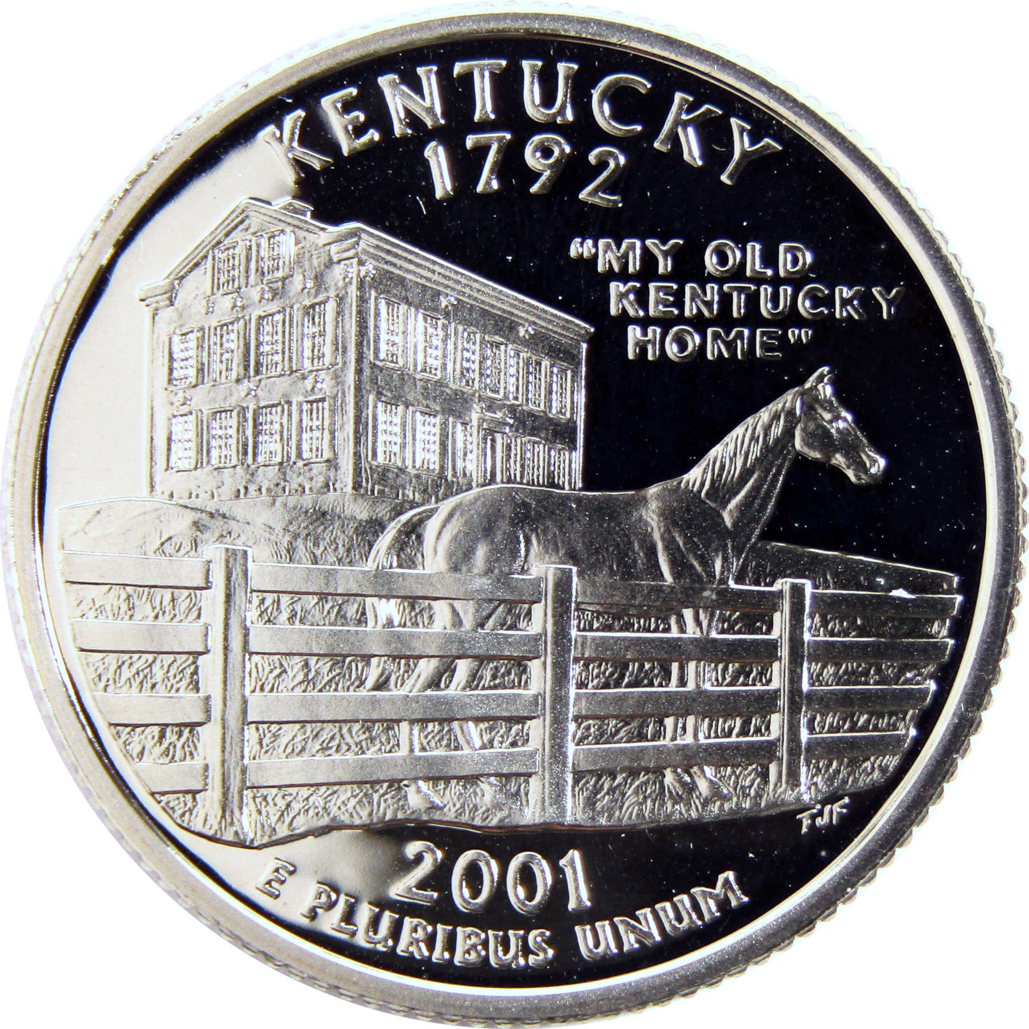 2001 S Kentucky State Quarter Clad 25c Proof Coin