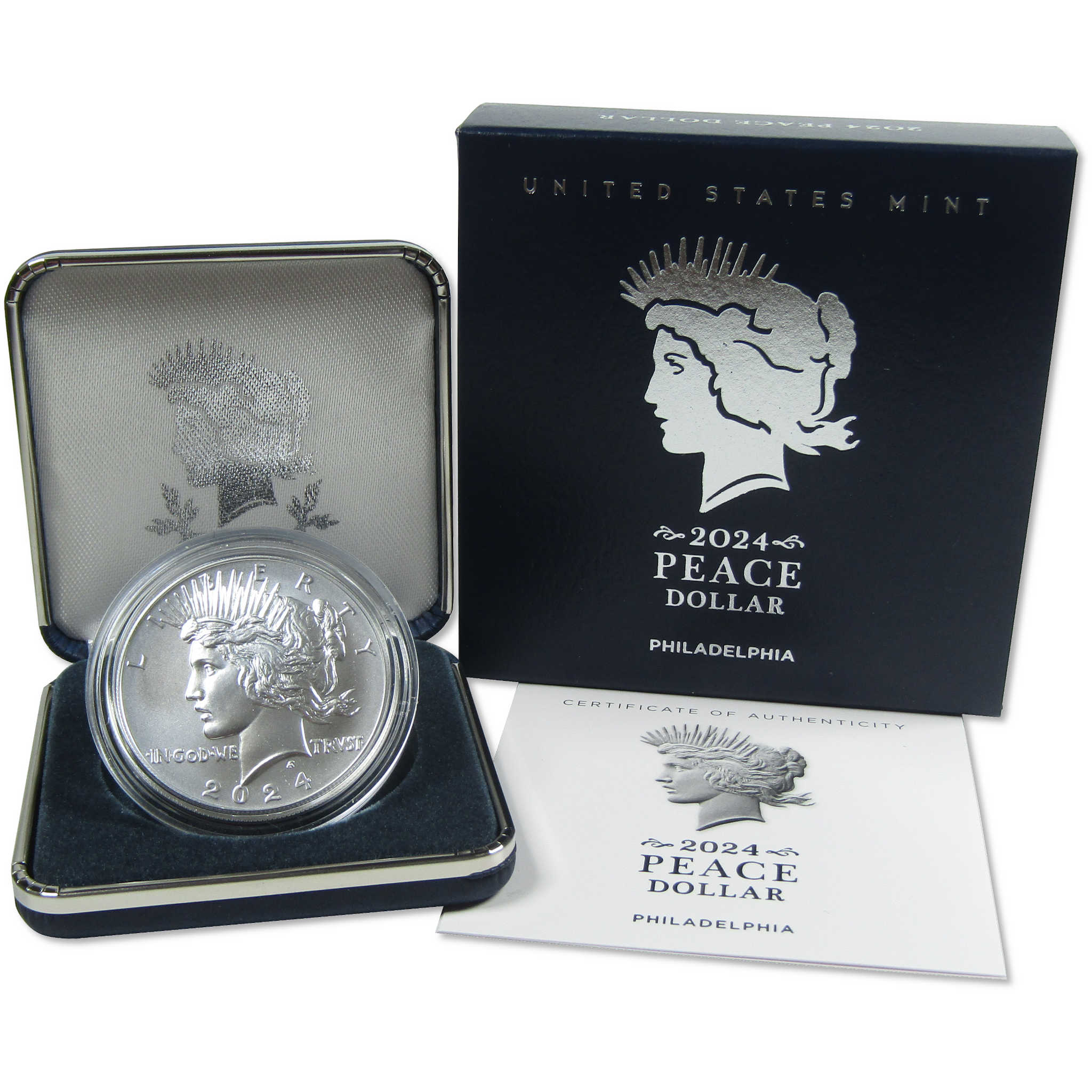 2024 Peace Dollar Uncirculated .999 Silver $1 Coin OGP COA SKU:OPC164