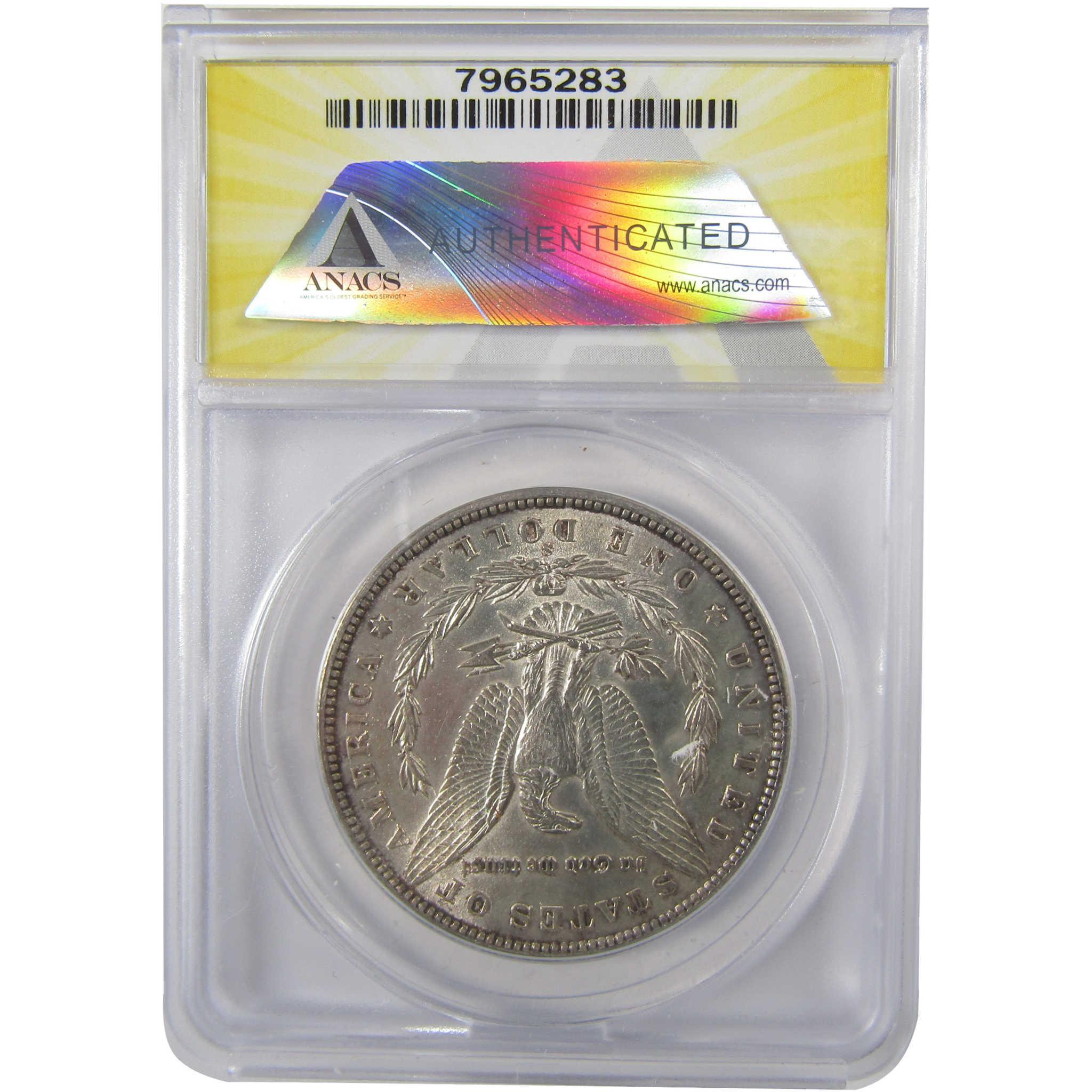 1890 S Morgan Silver Dollar AU 58 ANACS $1 Coin SKU:I25655 - Morgan coin - Morgan silver dollar - Morgan silver dollar for sale - Profile Coins & Collectibles