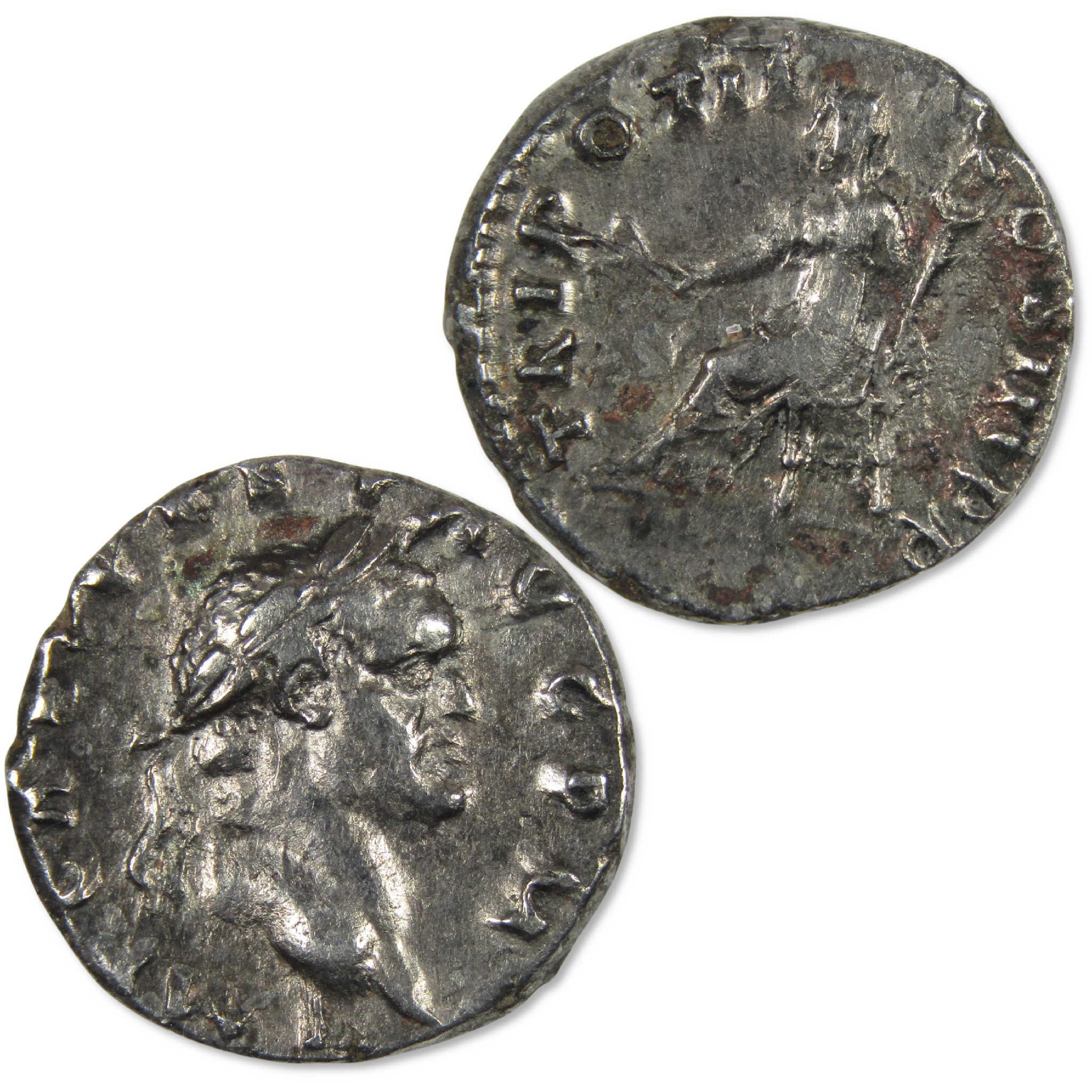 69-79 AD Vespasian Roman Empire Silver Denarius XF Ancient Coin