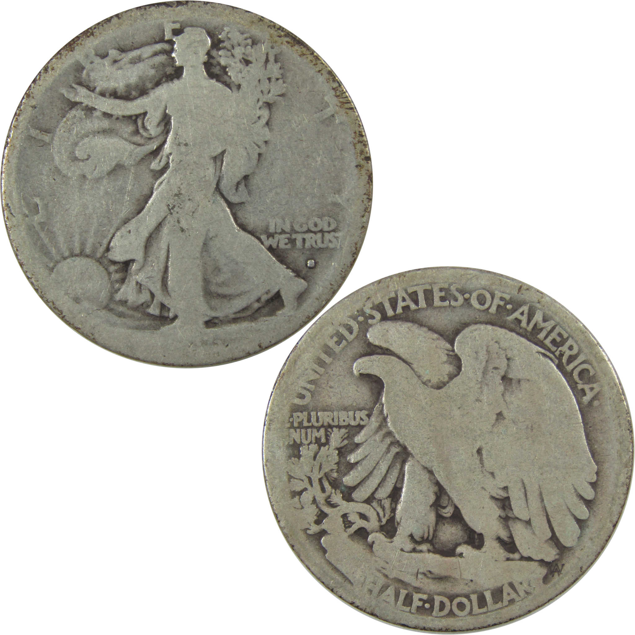 1916 S Liberty Walking Half Dollar AG About Good Silver SKU:I24642