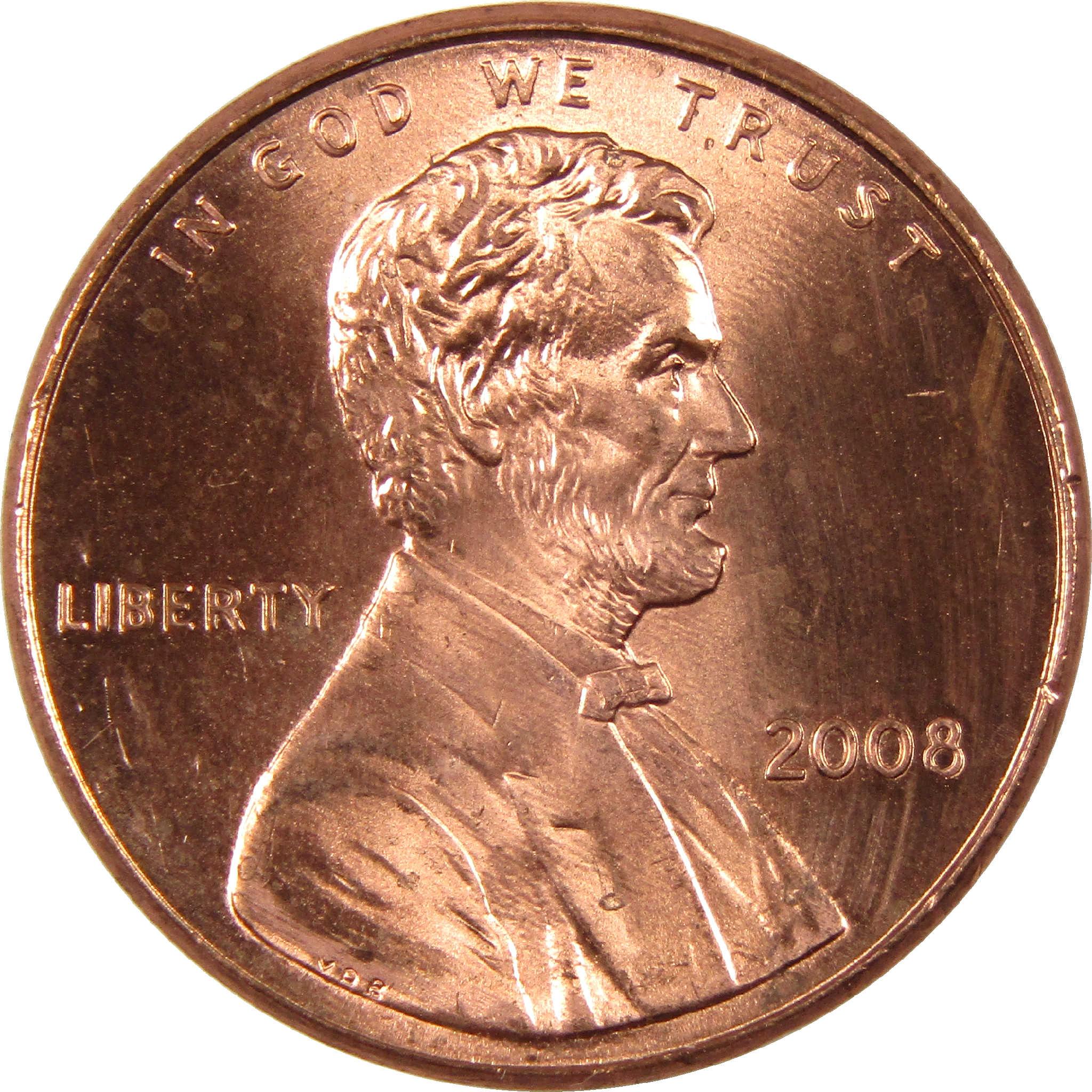 2008 Lincoln penny collectible coin showing profile and inscriptions