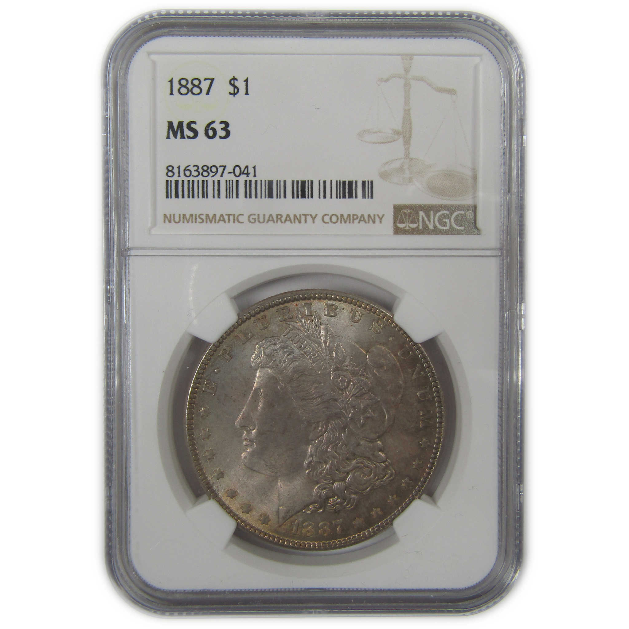 1887 Morgan Dollar MS 63 NGC Silver Uncirculated $1 Coin SKU:CPC1095 - Morgan coin - Morgan silver dollar - Morgan silver dollar for sale - Profile Coins & Collectibles
