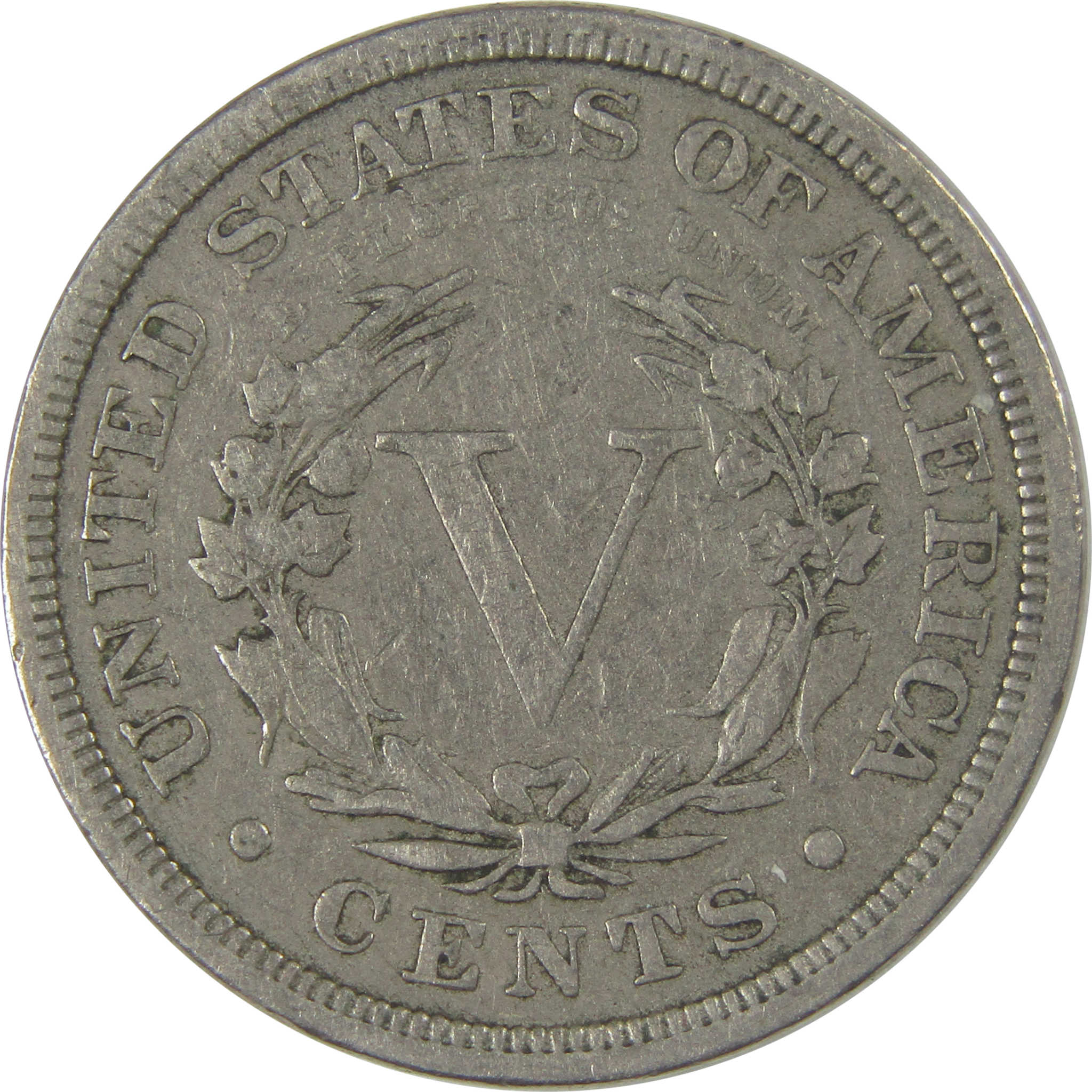 1883 With Cents Liberty Head V Nickel F Fine 5c Coin SKU:CP10