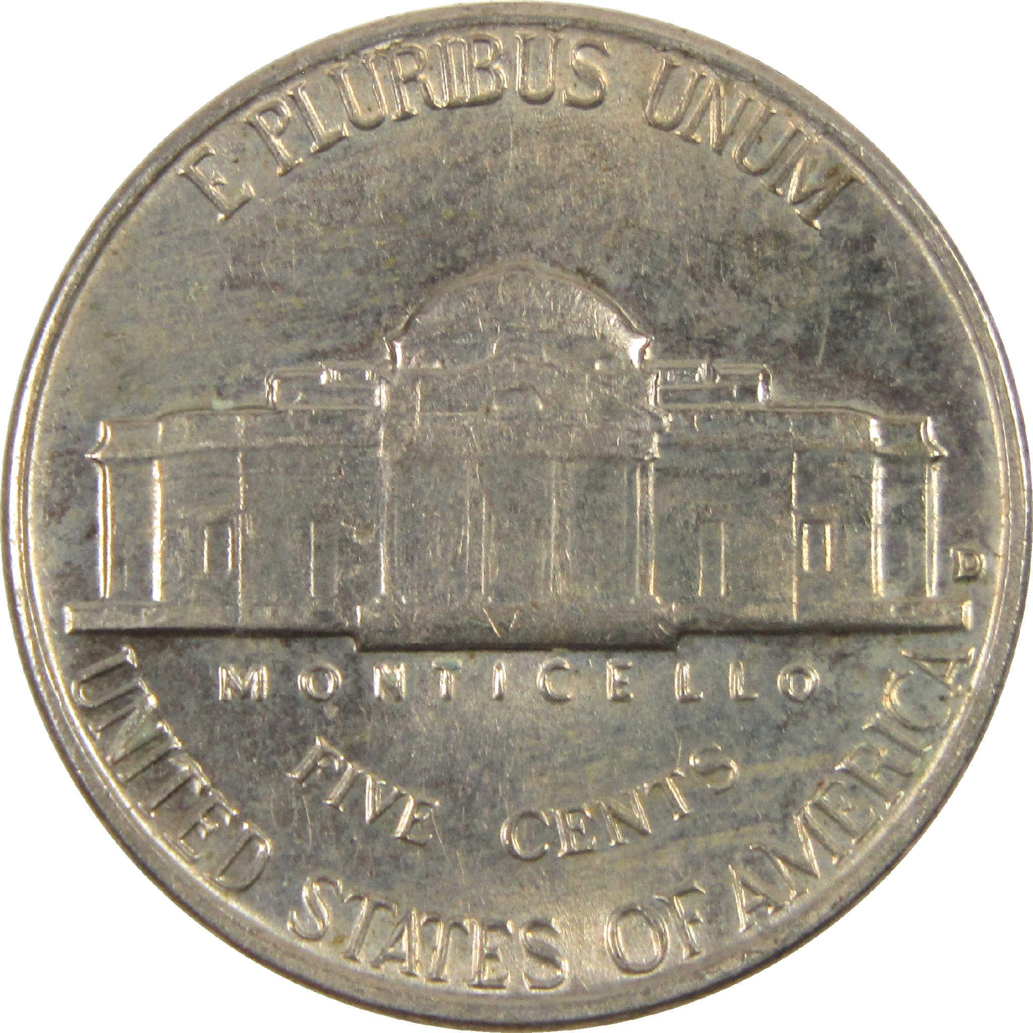 1961 D Jefferson Nickel Circulated 5c Coin Collectible