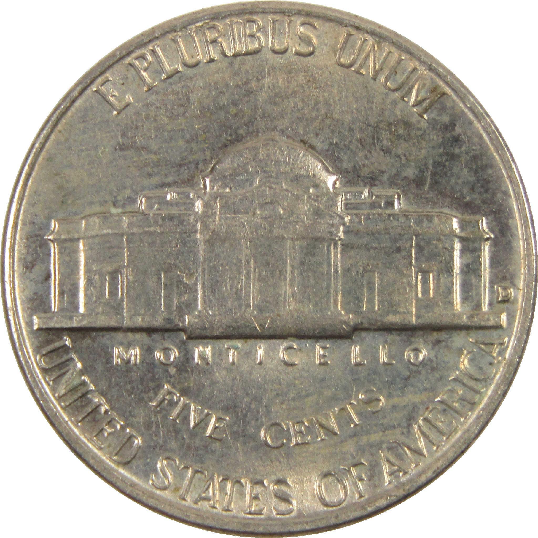 1961 D Jefferson Nickel Circulated 5c Coin Collectible