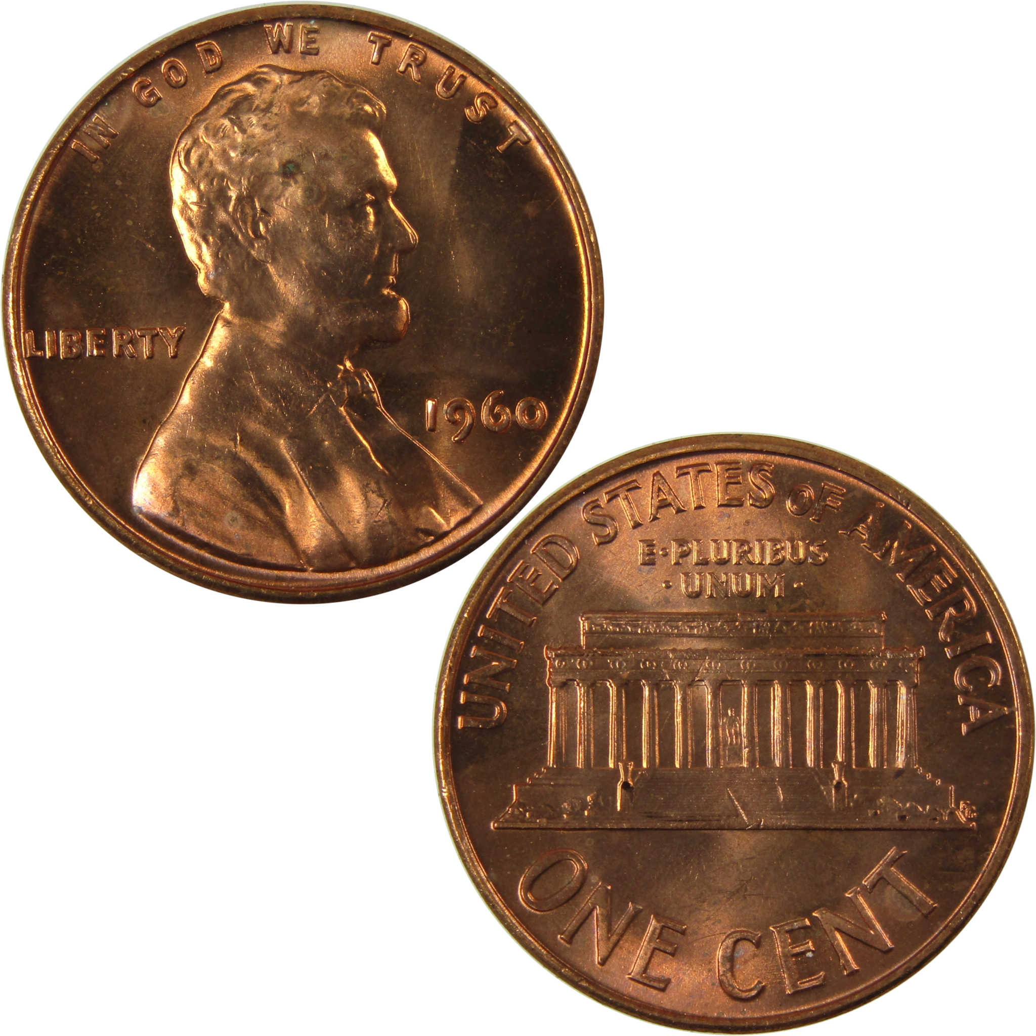 1960 Small Date Lincoln Memorial 1c Uncirculated Mint State SKU:I26577