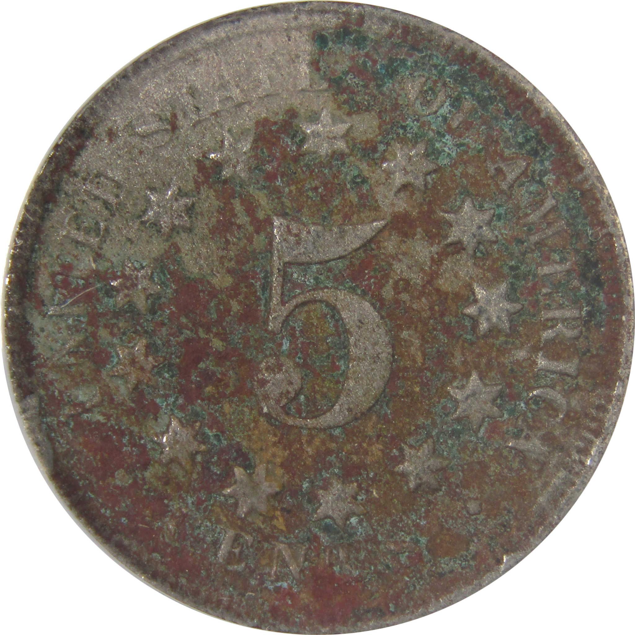 1868 Shield Nickel EF 40 Details ANACS 5c Coin SKU:I24471