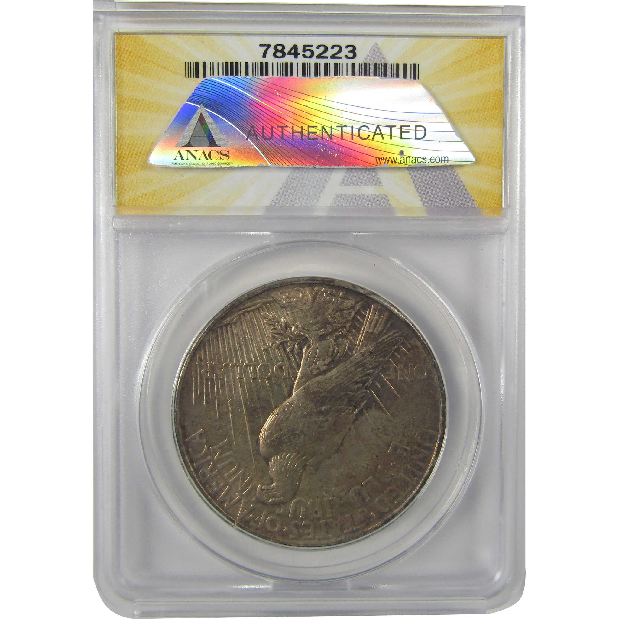 1921 High Relief Peace Dollar MS 60 Details ANACS Silver SKU:I21401