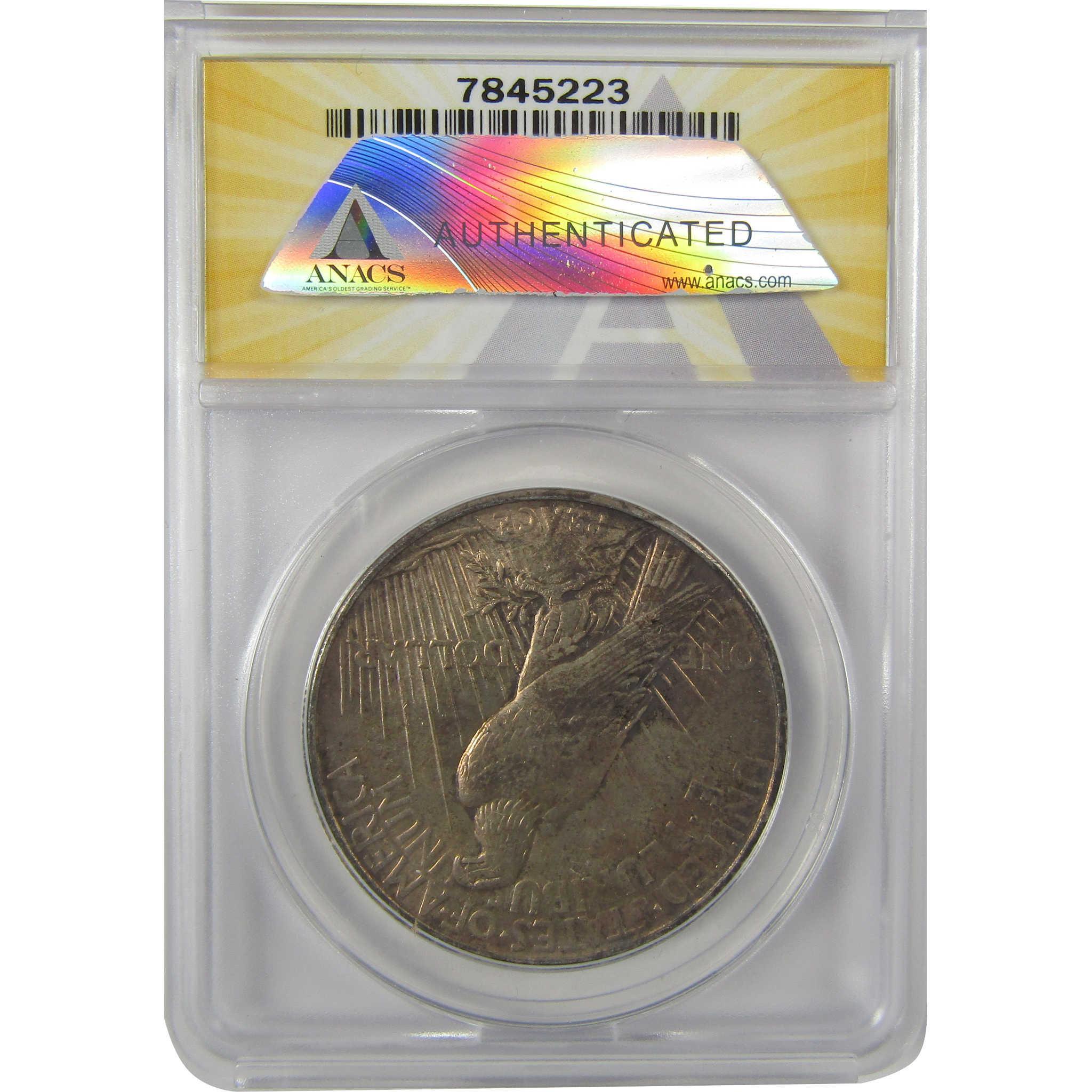 1921 High Relief Peace Dollar MS 60 Details ANACS Silver SKU:I21401