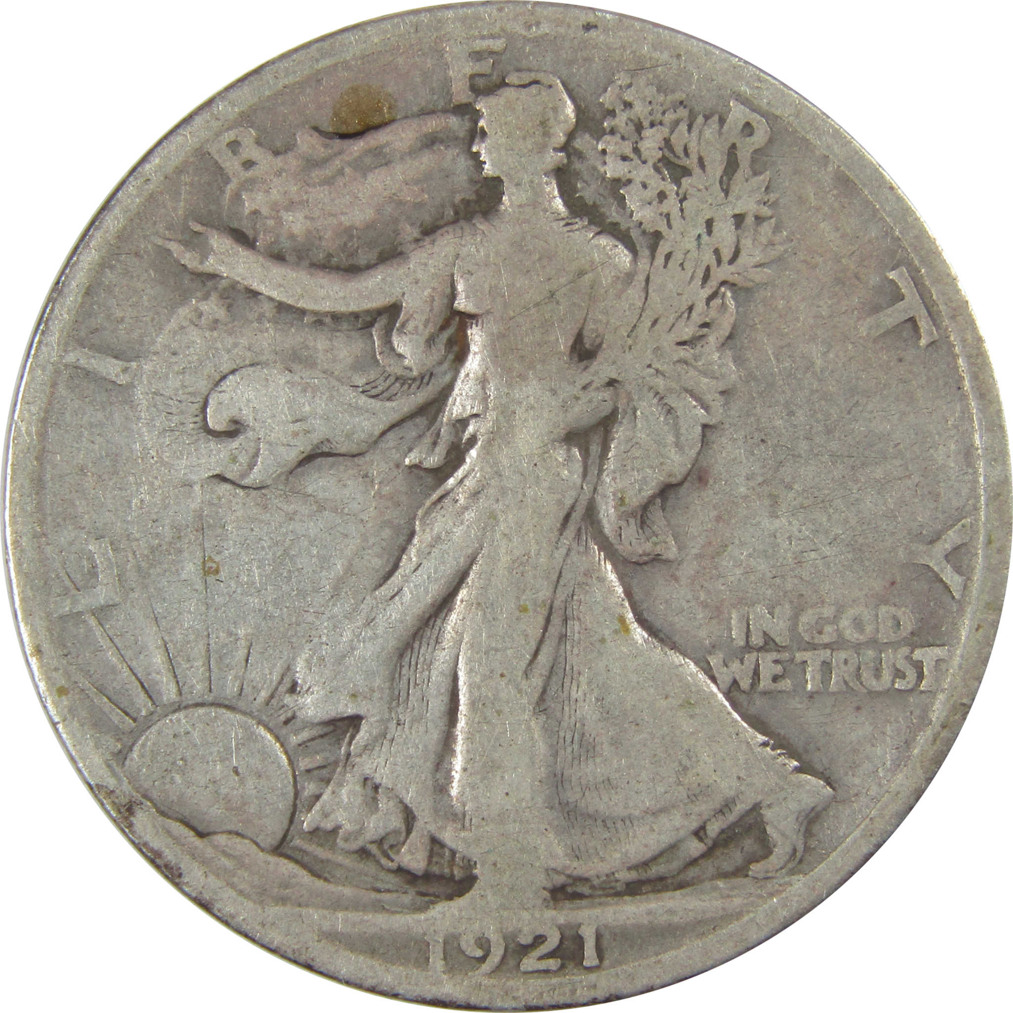 1921 S Liberty Walking Half Dollar VG Very Good Silver SKU:I23173