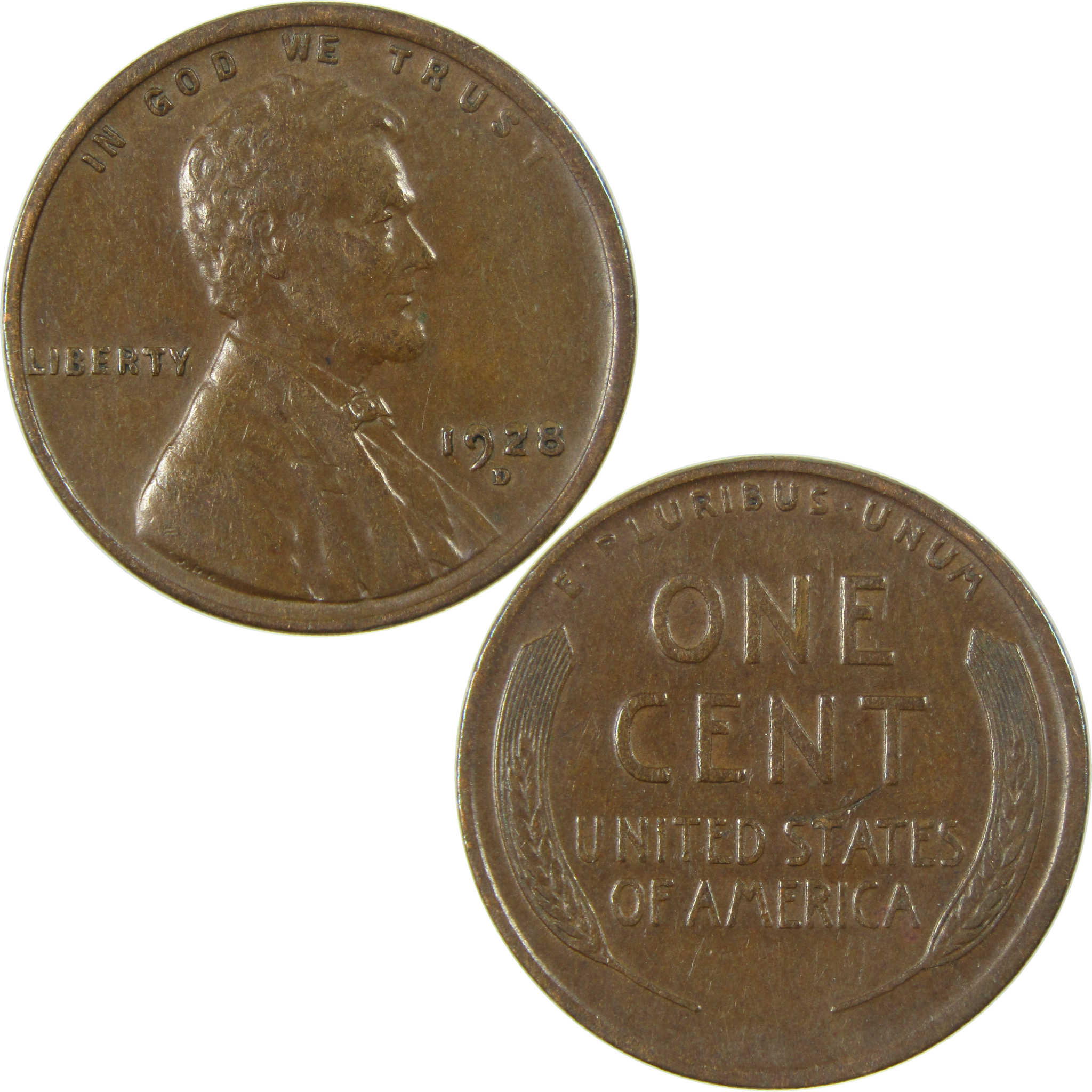 1928 D Lincoln Wheat Cent VF Very Fine Penny 1c Coin SKU:I27577
