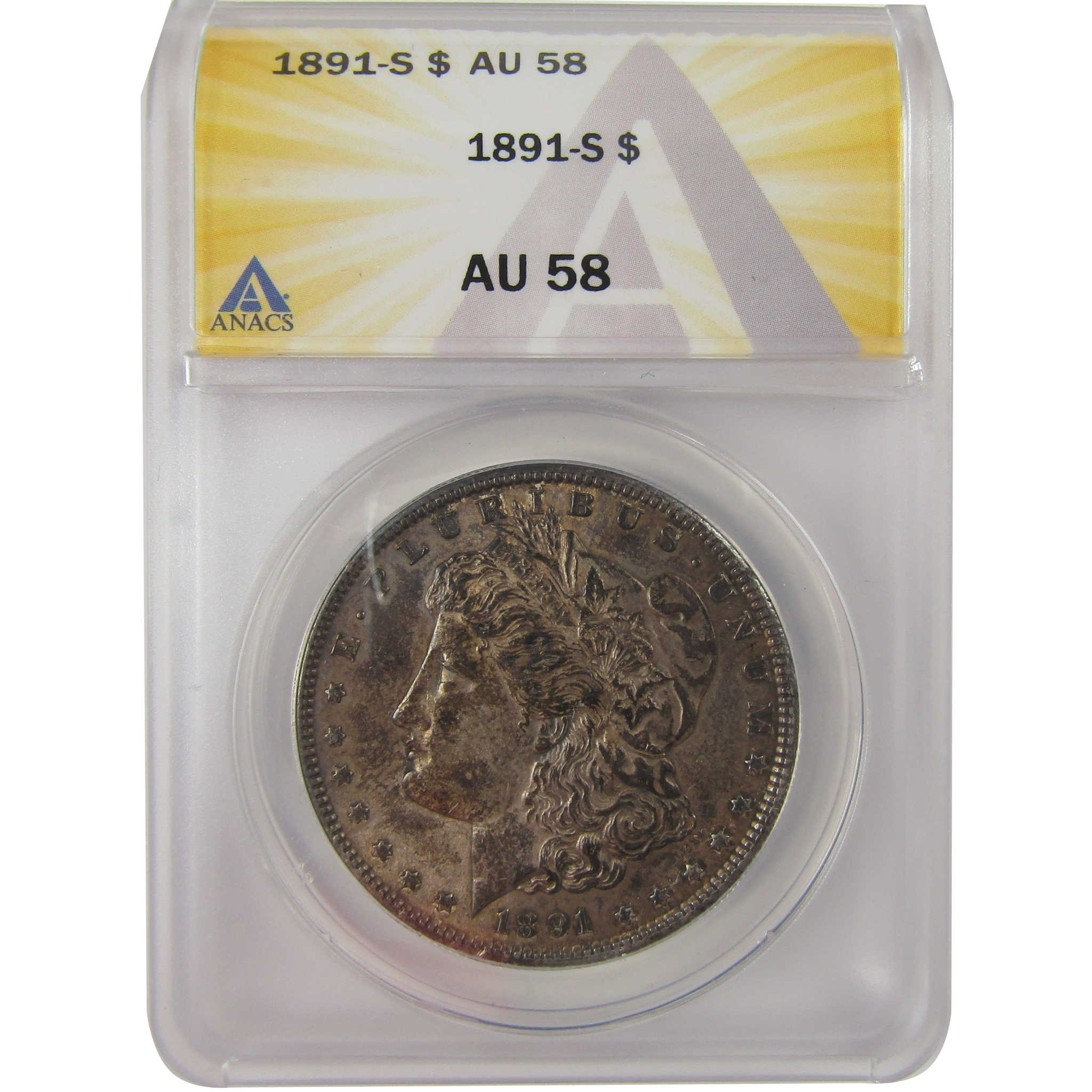 1891 S Morgan Dollar AU 58 ANACS Silver $1 Coin SKU:I20913 - Morgan coin - Morgan silver dollar - Morgan silver dollar for sale - Profile Coins & Collectibles
