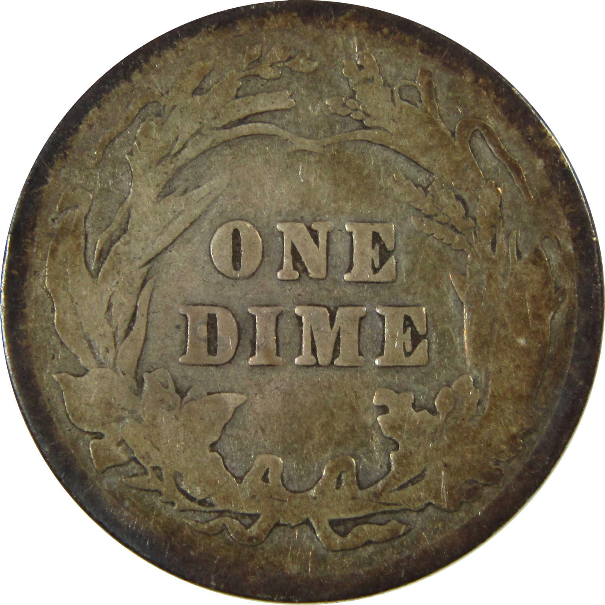 1902 Barber Silver Dime AG About Good 10c Coin Collectible SKU:CP720