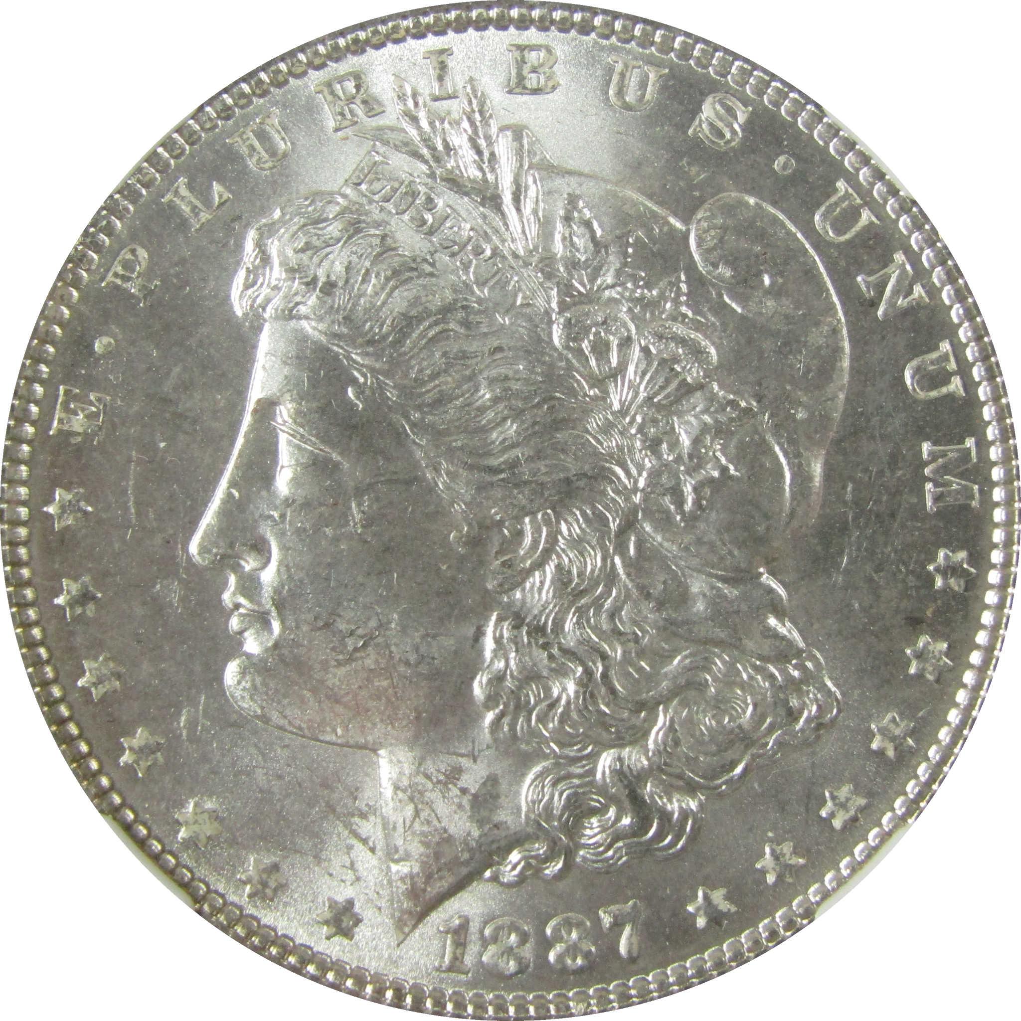 1887 Morgan Silver Dollar MS 63 NGC Toned Reverse SKU:I27881