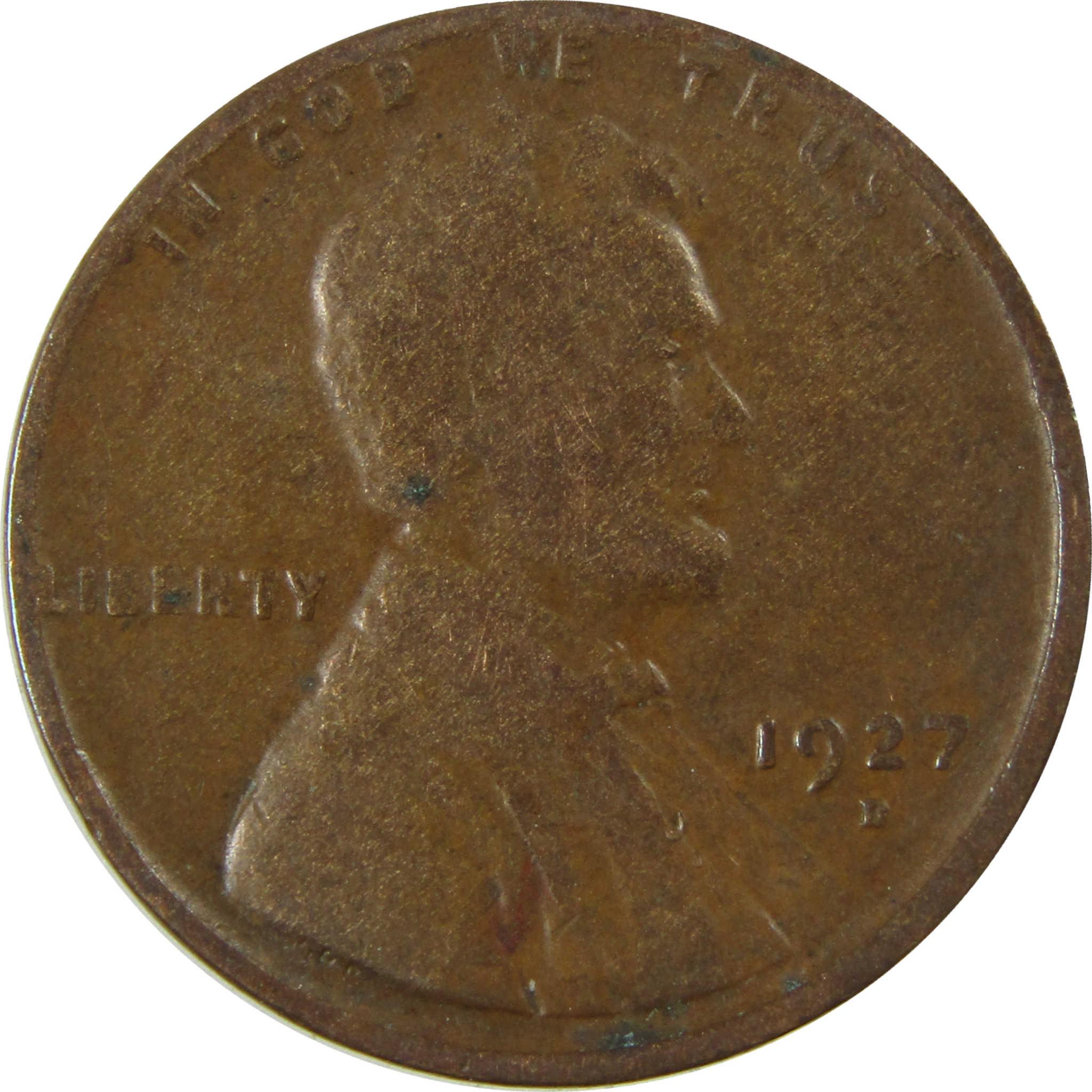 1927 D Lincoln Wheat Cent G Good Penny 1c Coin SKU:I27193