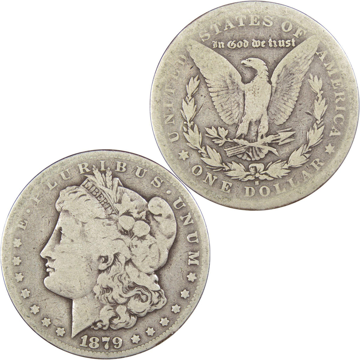 1879 S Rev 78 Morgan Dollar AG About Good 90% Silver SKU:IPC7448 - Morgan coin - Morgan silver dollar - Morgan silver dollar for sale - Profile Coins & Collectibles
