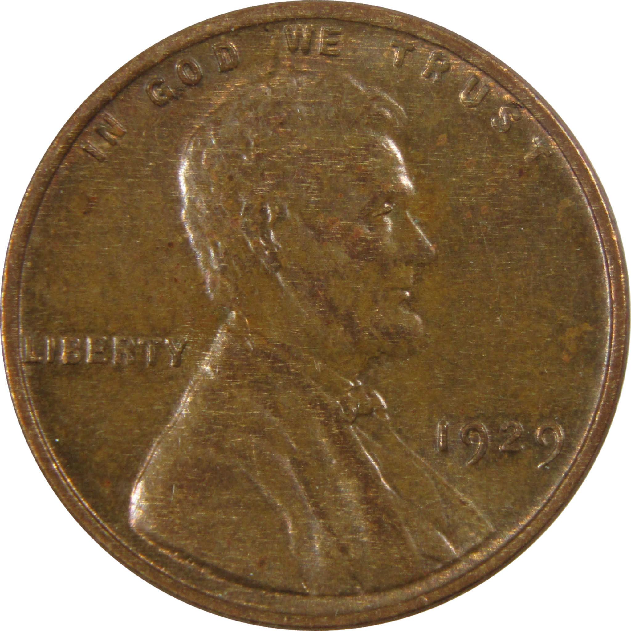 1929 Lincoln Wheat Cent AU About Uncirculated Penny 1c Coin SKU:I28236