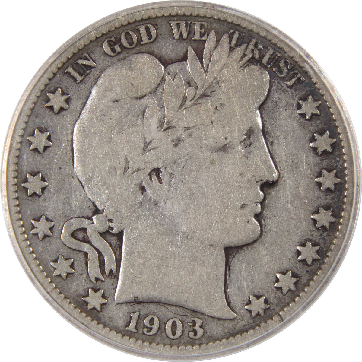 1903 S Barber Silver Half Dollar VG 8 ICG 50c Coin SKU:I29131