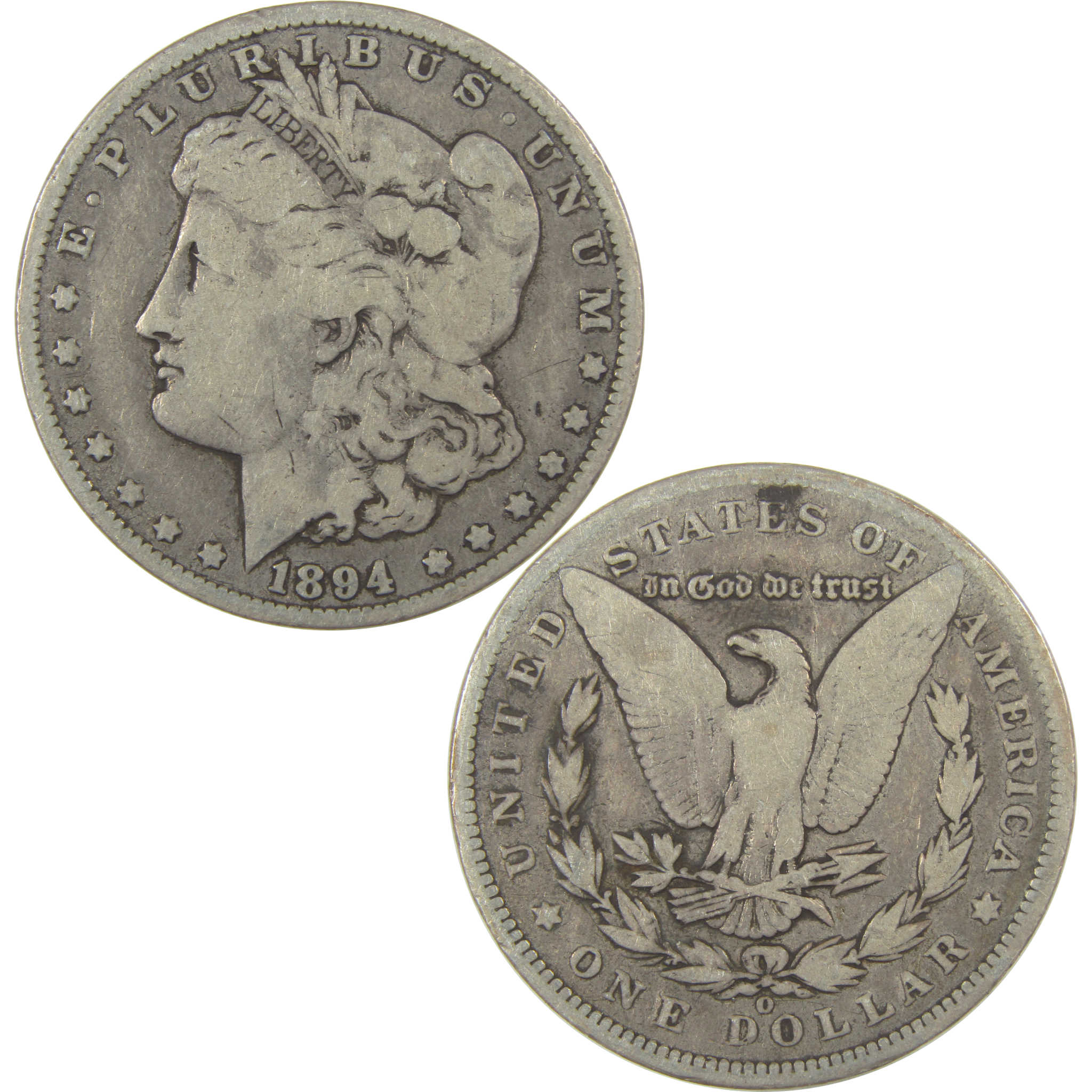 1894 O Morgan Dollar VG Very Good Silver $1 Coin SKU:I22443 - Morgan coin - Morgan silver dollar - Morgan silver dollar for sale - Profile Coins & Collectibles