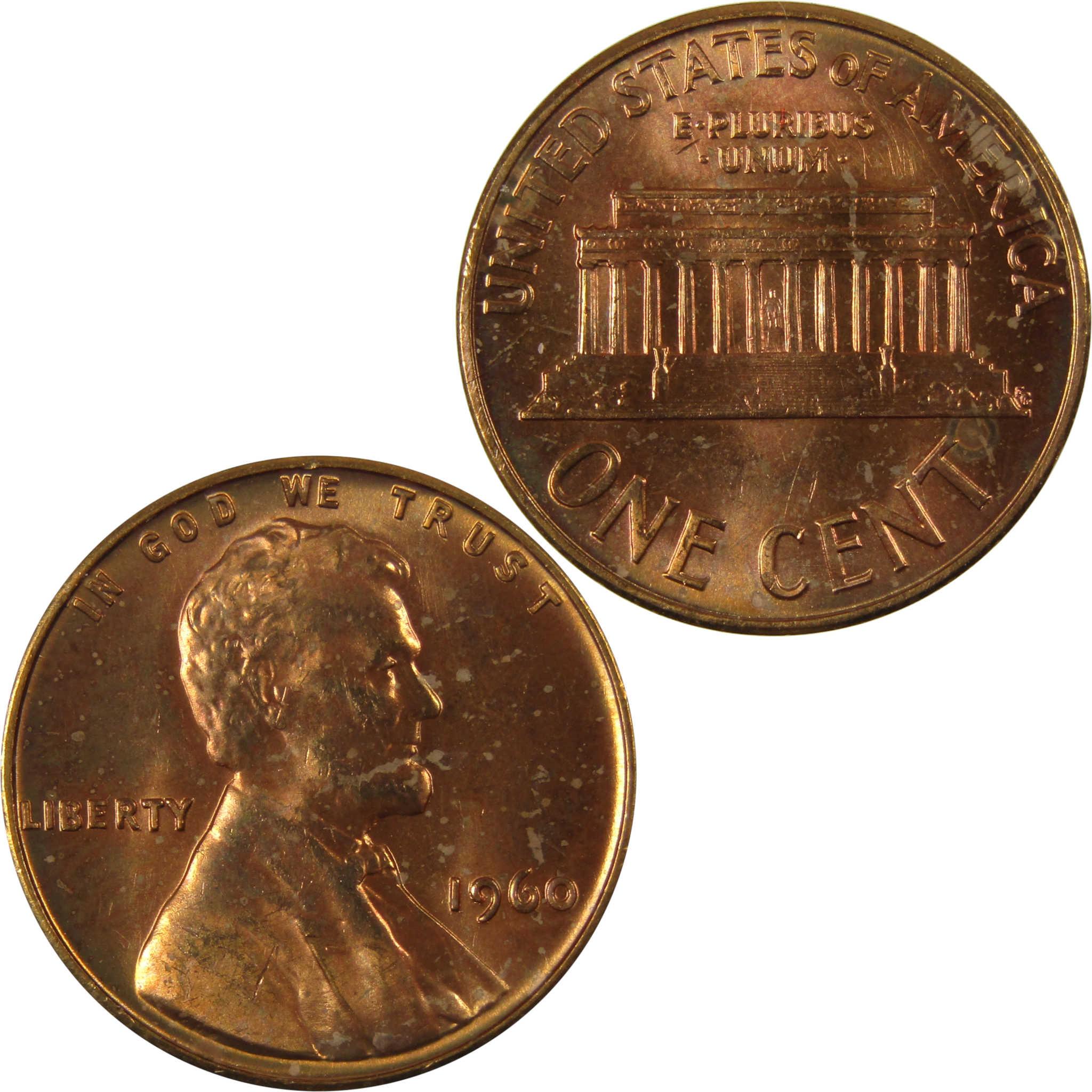 1960 Small Date Lincoln Memorial 1c Uncirculated Mint State SKU:I26595