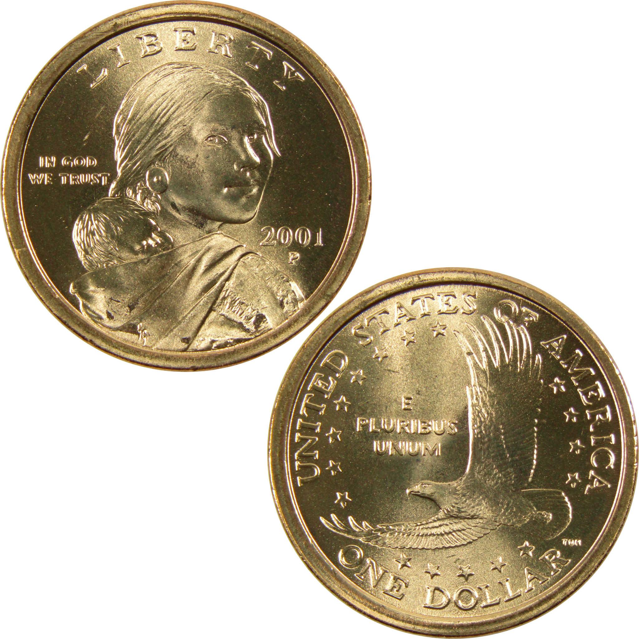 2001 P Sacagawea Native American Dollar BU Uncirculated $1 Coin