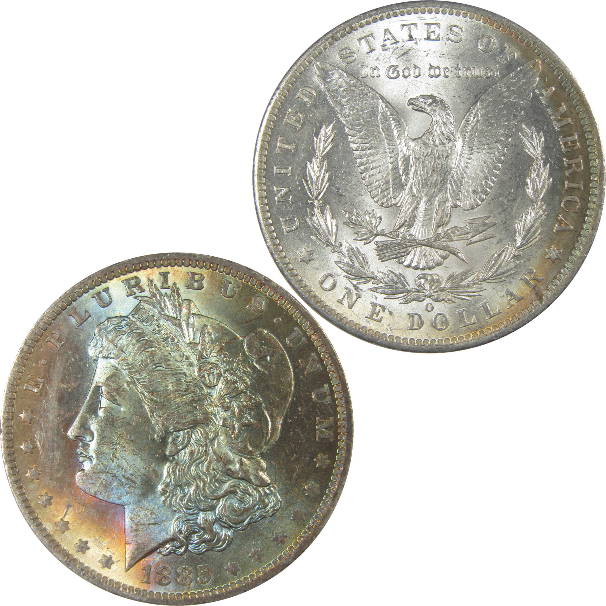 1885 O Morgan Dollar BU Choice Uncirculated Silver Toned SKU:CPC0996