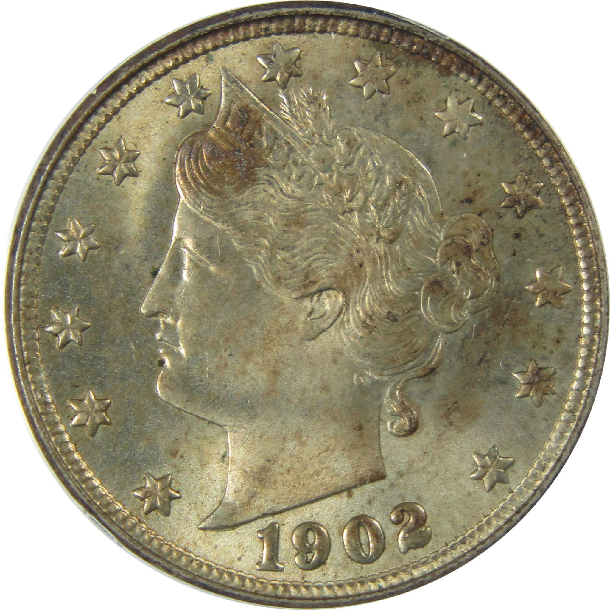 1902 Liberty Head V Nickel MS 63 ANACS Uncirculated 5c Coin SKU:CP195