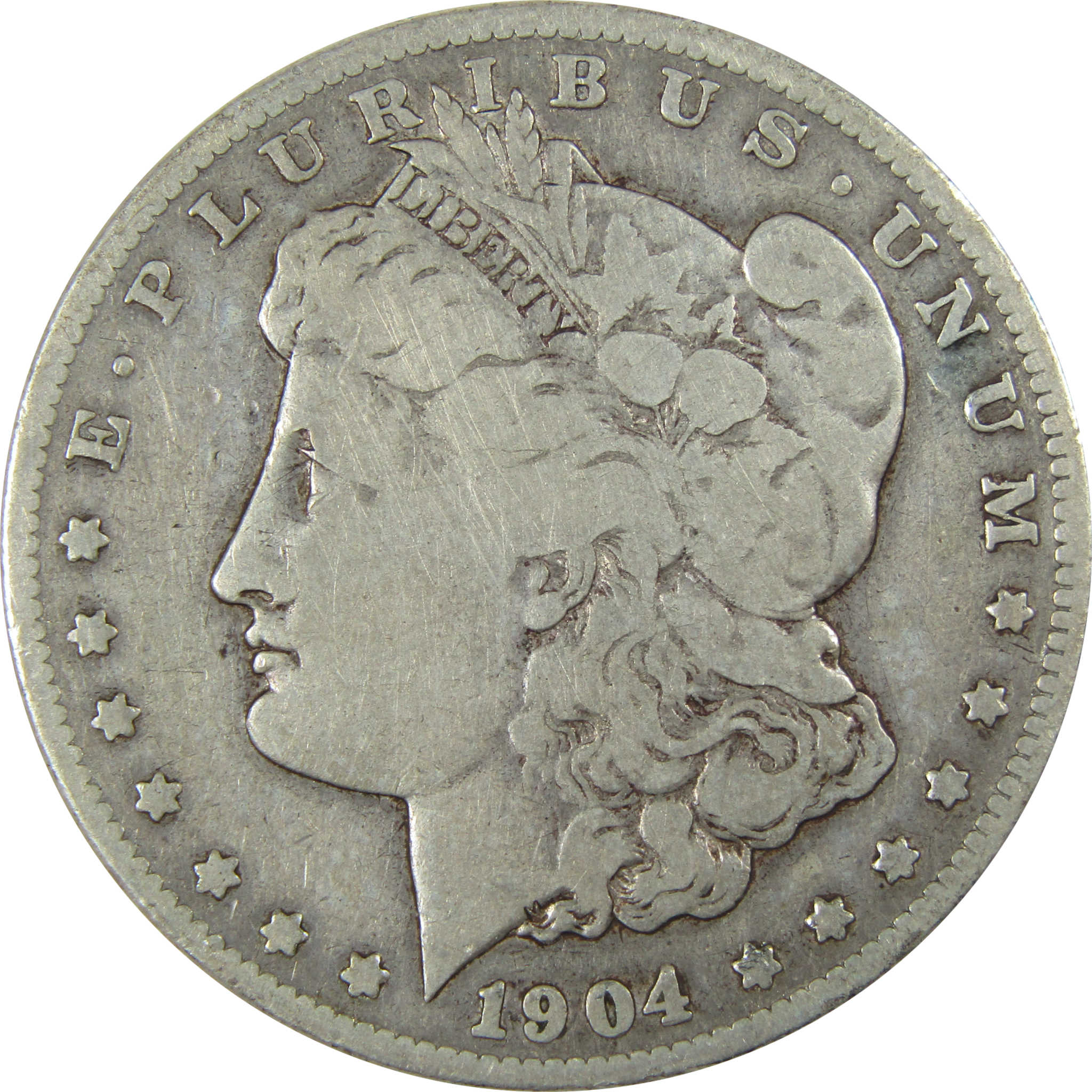1904 S Morgan Silver Dollar VG Very Good Details $1 Coin SKU:I26612 - Morgan coin - Morgan silver dollar - Morgan silver dollar for sale - Profile Coins & Collectibles