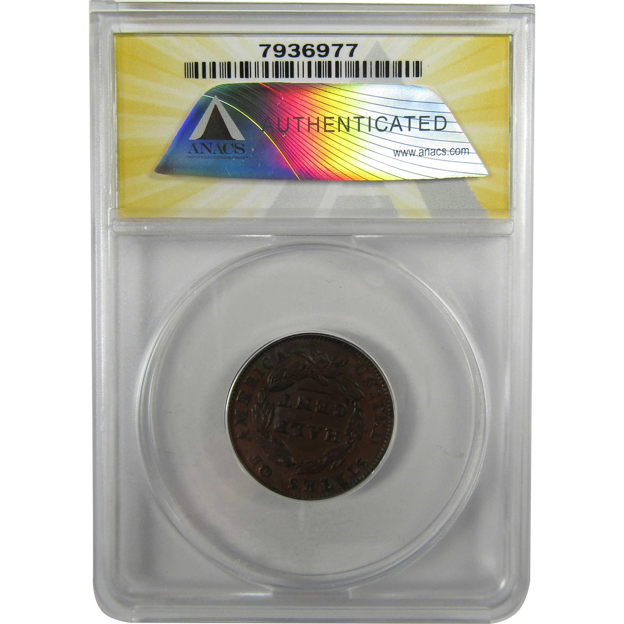 1835 Classic Head Copper Half Cent EF 45 Details ANACS SKU:I28031