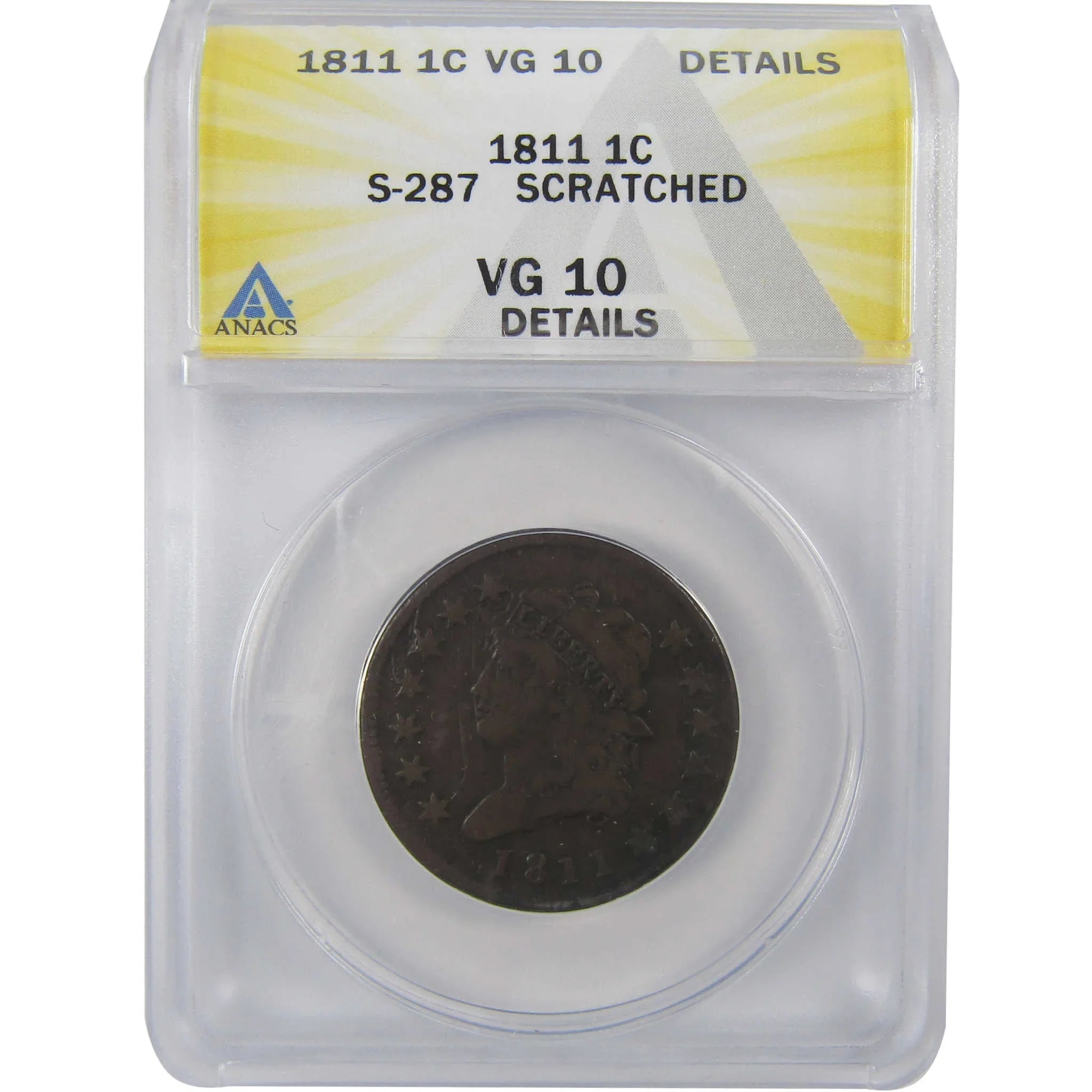 1811 Classic Head Copper Large Cent VG 10 Details ANACS SKU:I25466
