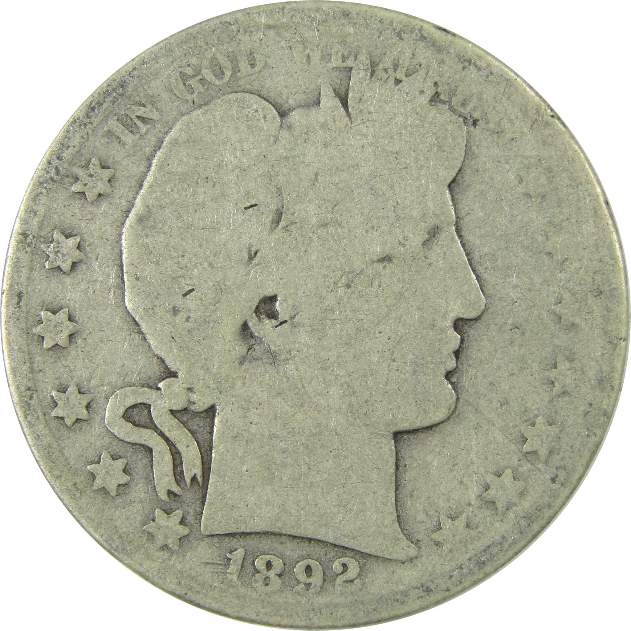 1892 O Barber Silver Half Dollar AG About Good 50c Coin SKU:I24632
