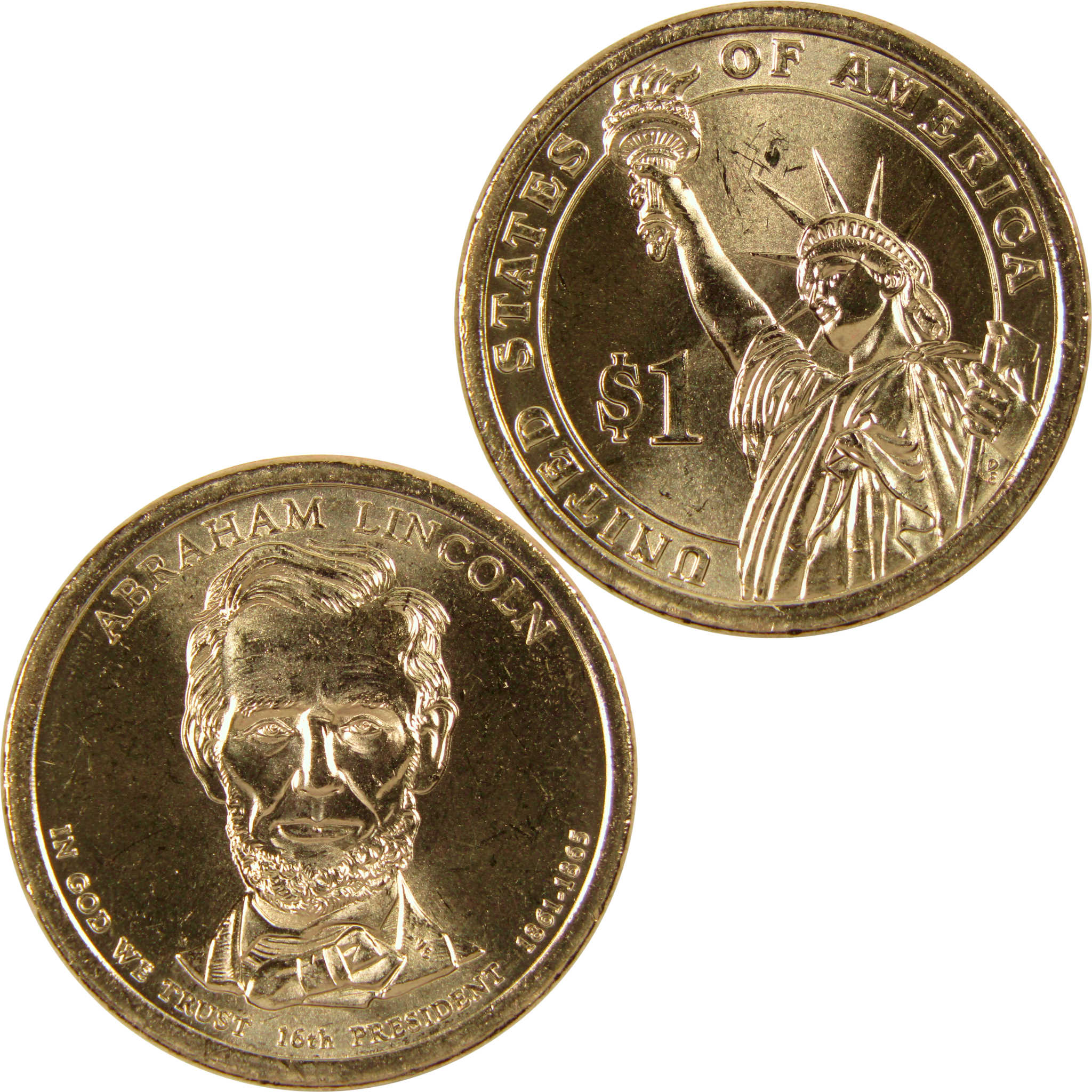 2010 P Abraham Lincoln Presidential Dollar BU Uncirculated $1 Coin