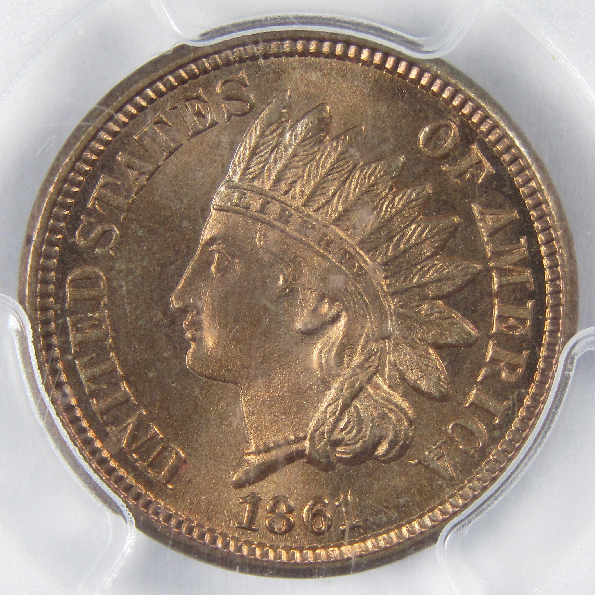 1861 Indian Head Cent MS 65 PCGS CAC Penny Uncirculated 1c Coin
