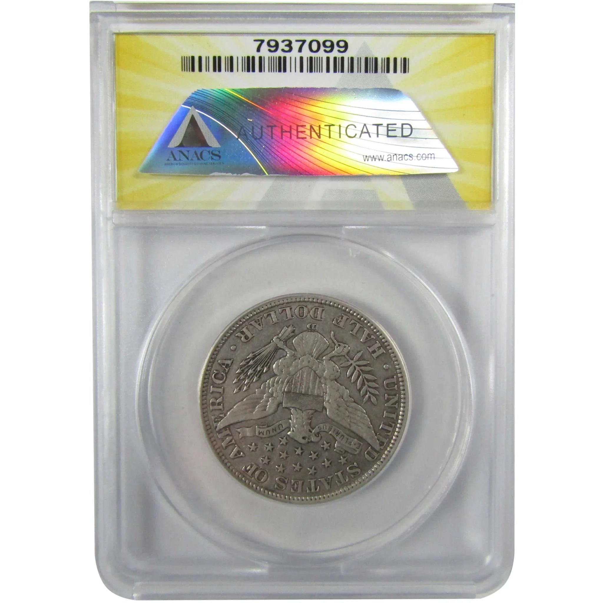 1908 D Barber Silver Half Dollar VF 35 Details ANACS CoinSKU:I28070