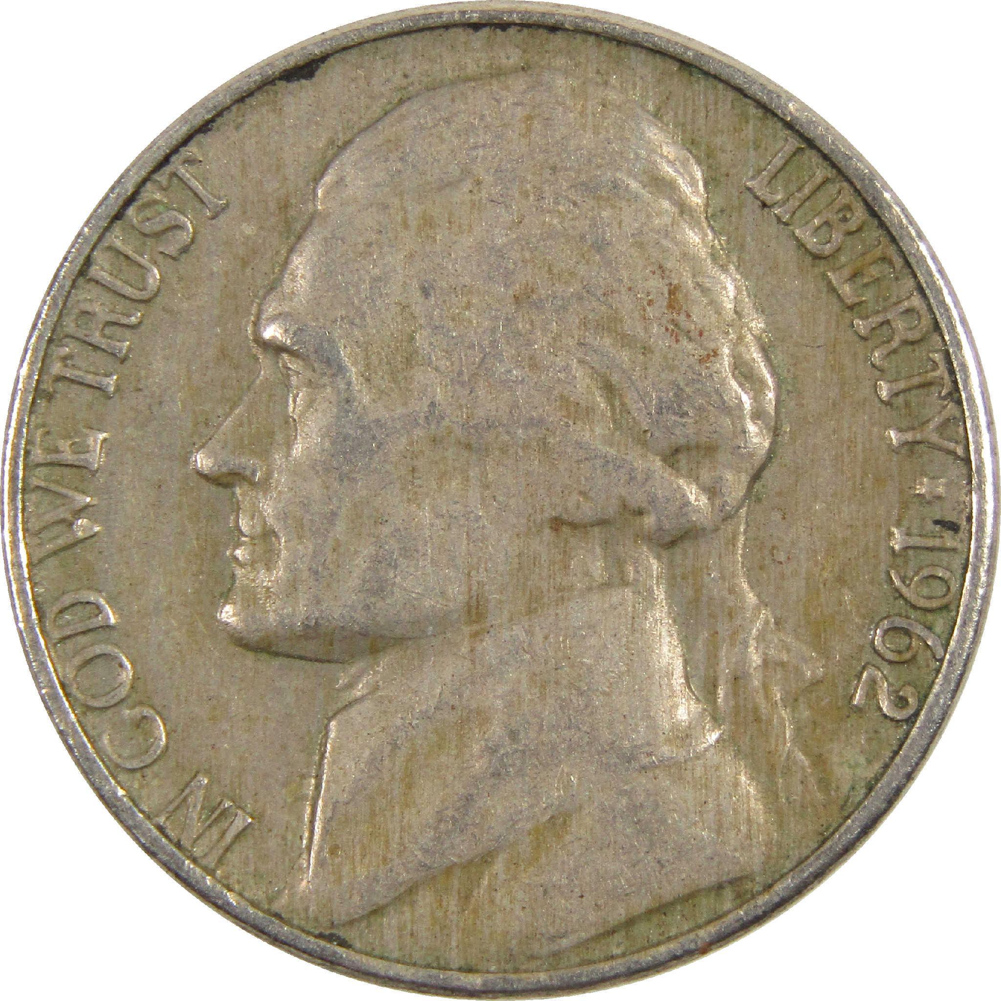 1962 D Jefferson Nickel Circulated 5c Coin Collectible