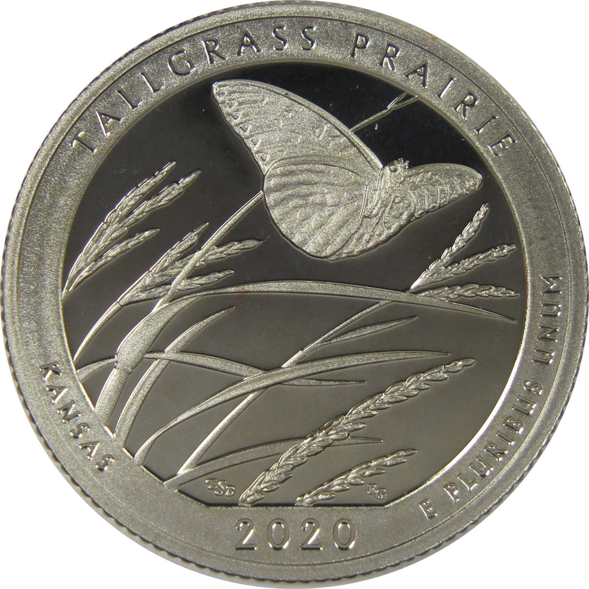 2020 S Tallgrass Prairie National Preserve Quarter Clad Proof 25c Coin