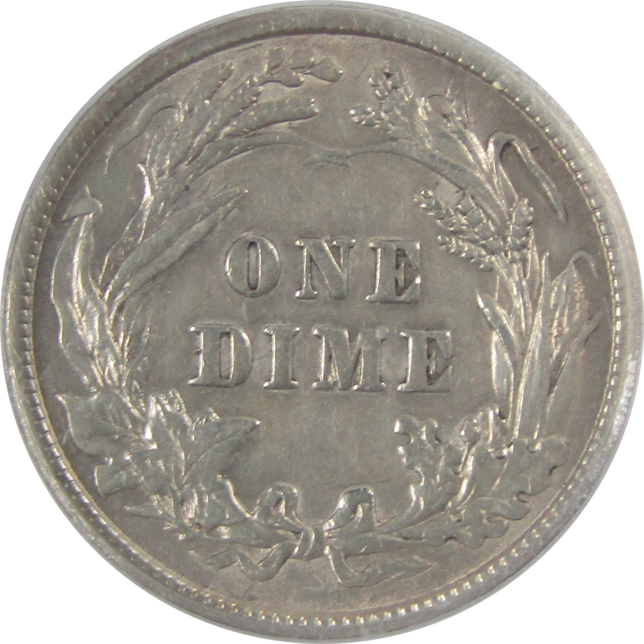 1907 Barber Silver Dime AU 53 Details ANACS 10c Coin SKU:I25443