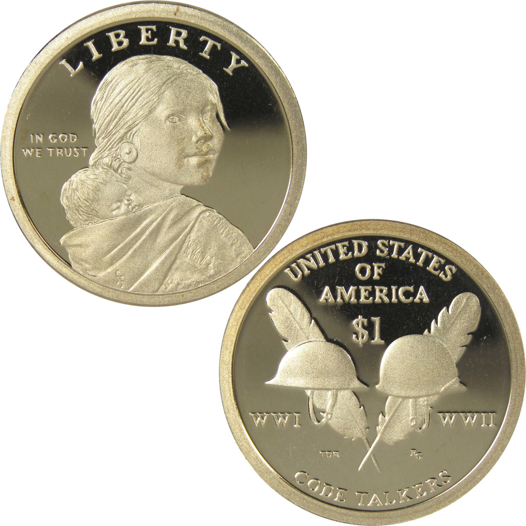 2016 S Code Talkers Native American Dollar Proof $1 Coin Collectible