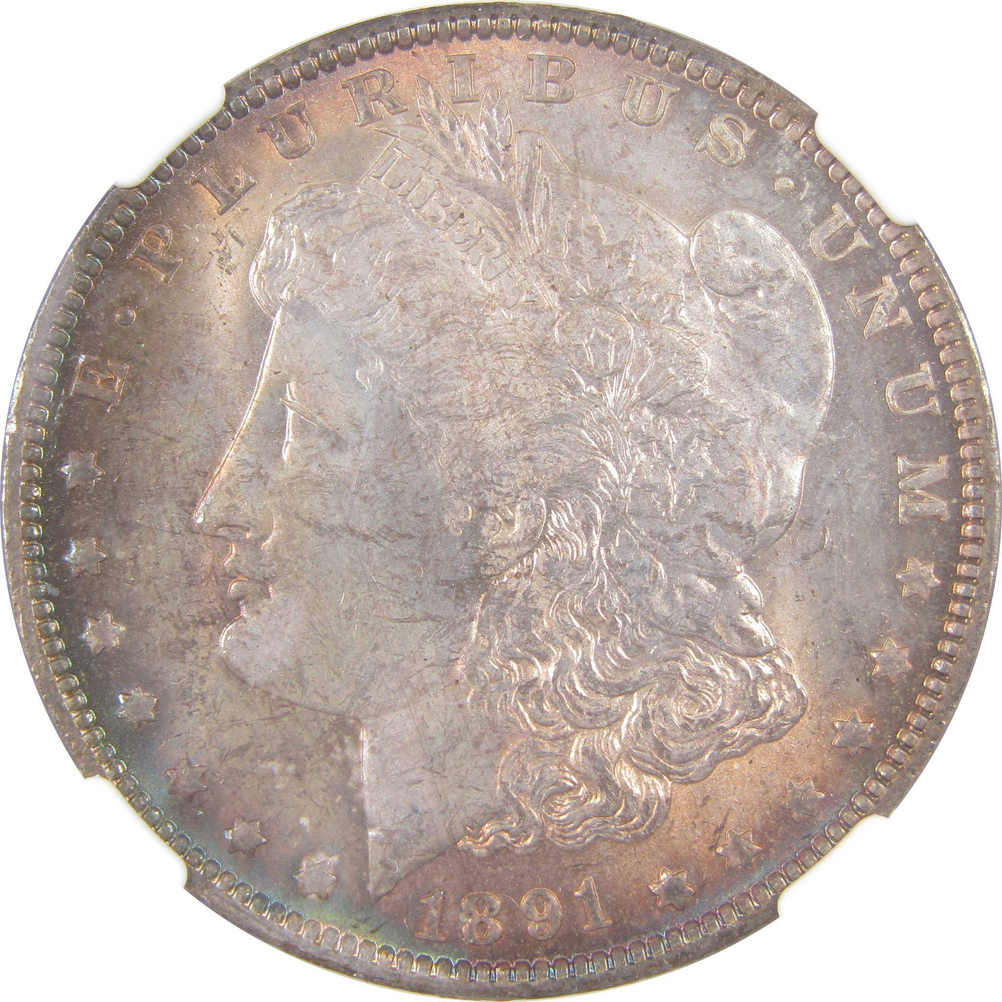 1891 O Morgan Dollar MS 62 NGC Silver Uncirculated Toned SKU:I18261