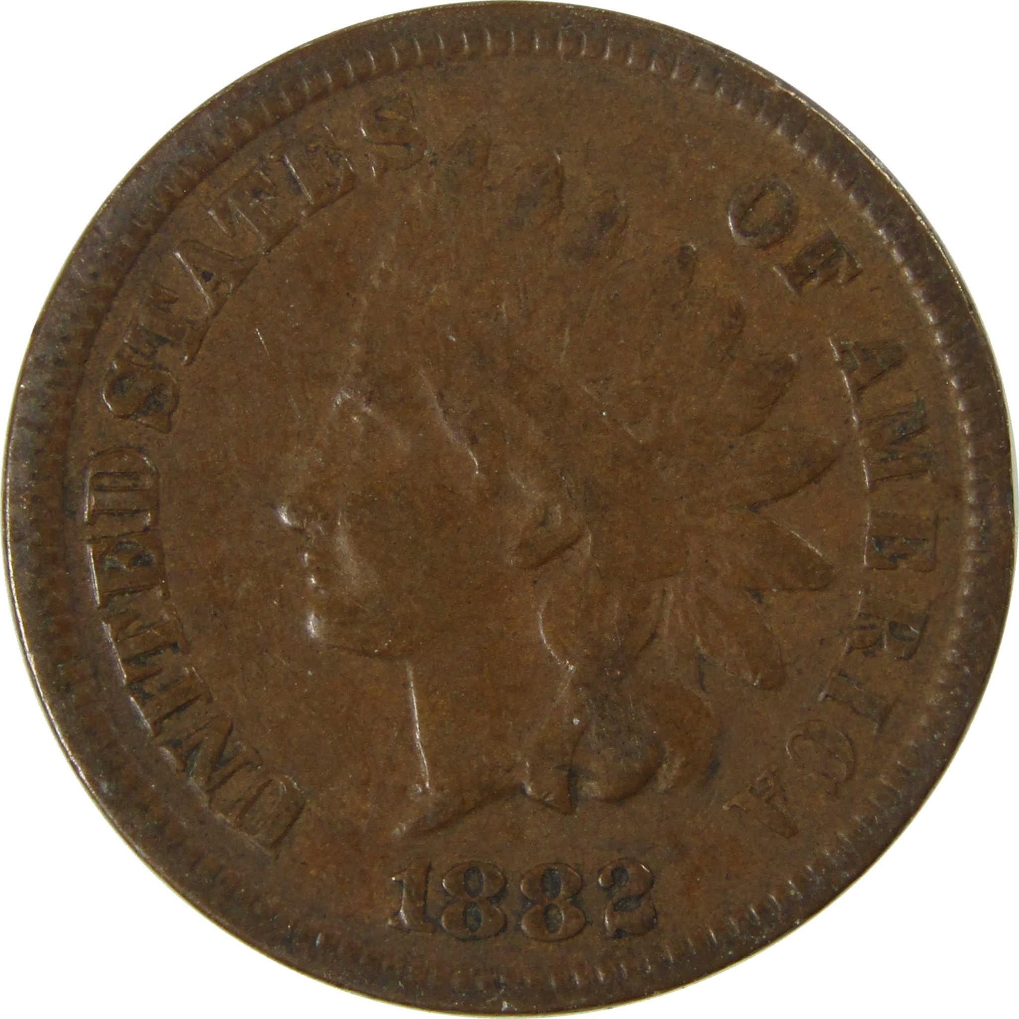 1882 Indian Head Cent VG Very Good Penny 1c Coin SKU:I27014