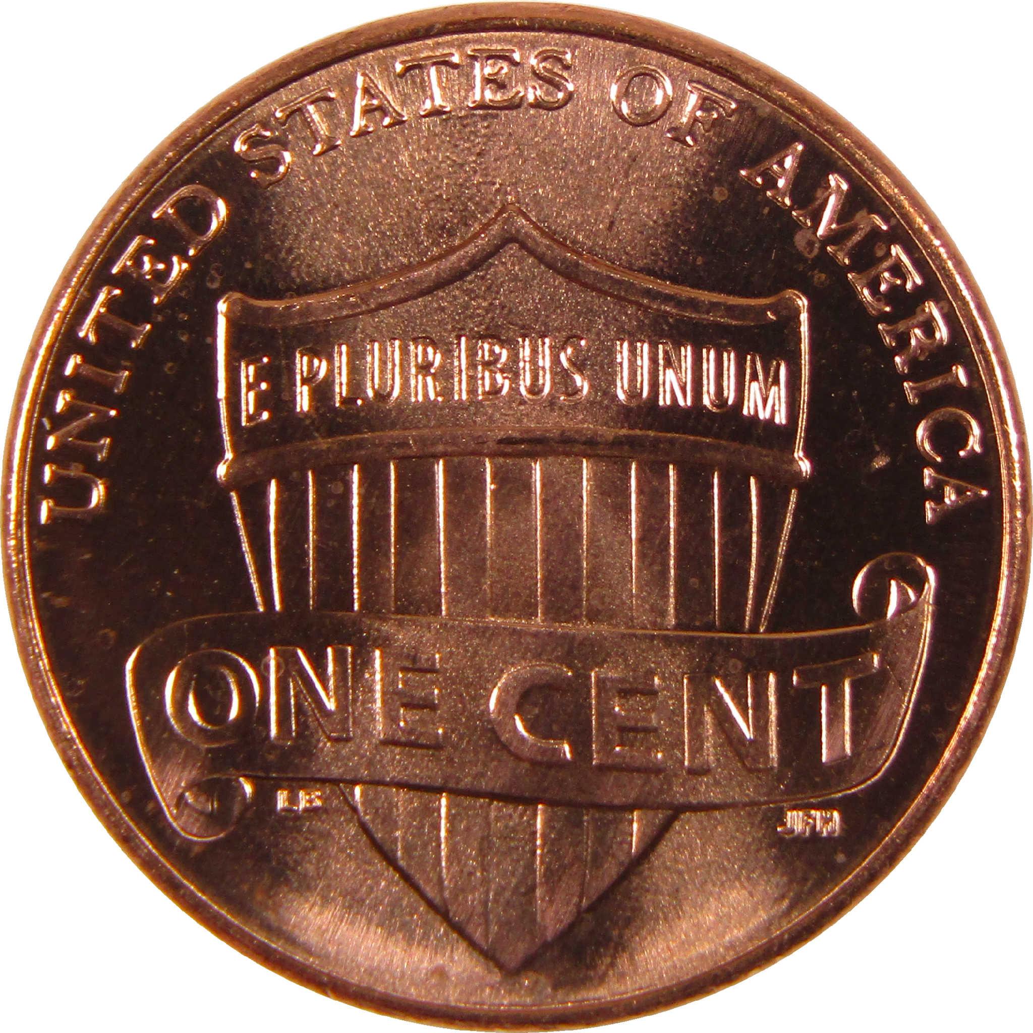United States one cent coin reverse, shield design, collectible coin detail