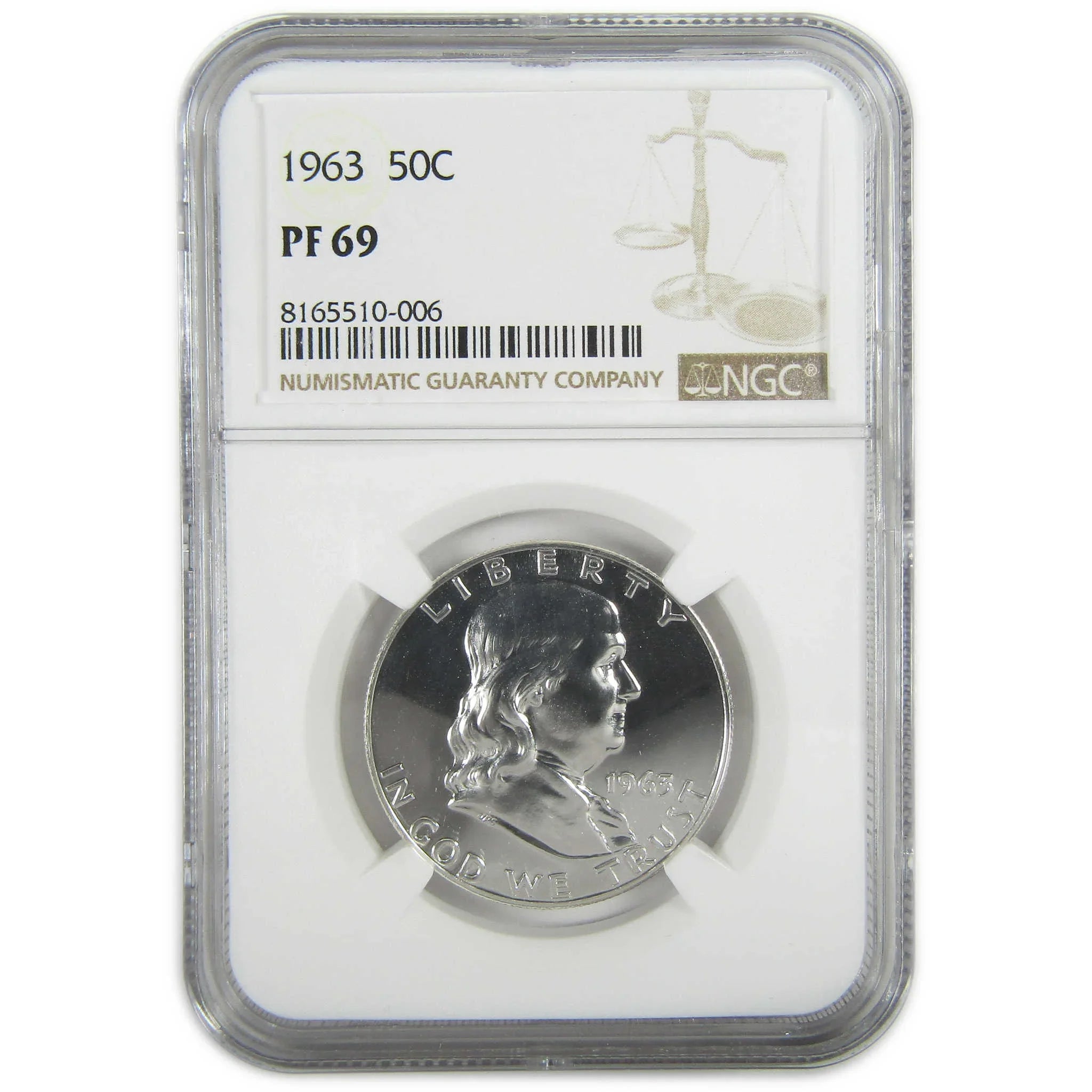 1963 Franklin Silver Half Dollar PF 69 NGC Proof 50c Coin SKU:I27427