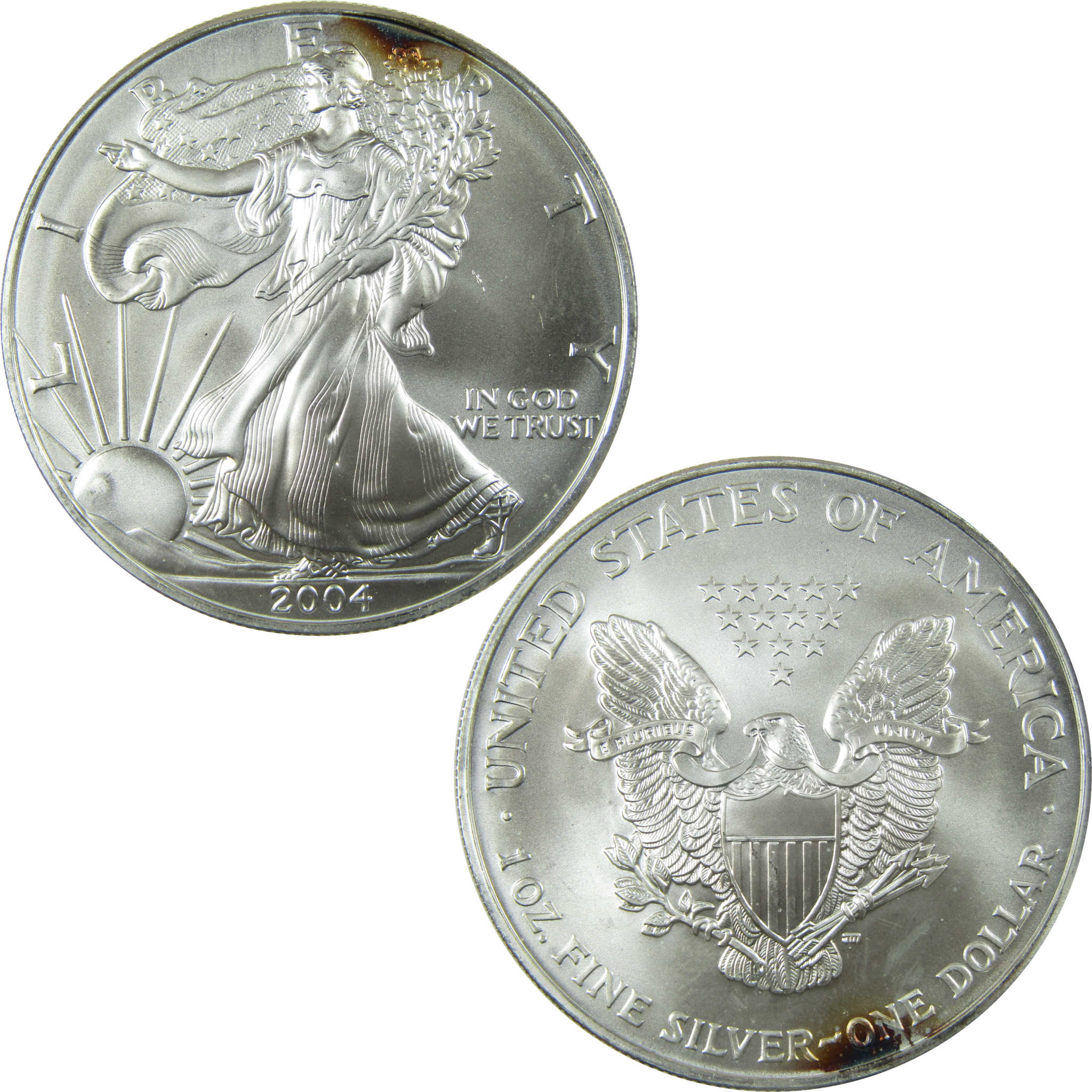 2004 American Silver Eagle Uncirculated Mint State $1 Coin SKU:CP1508