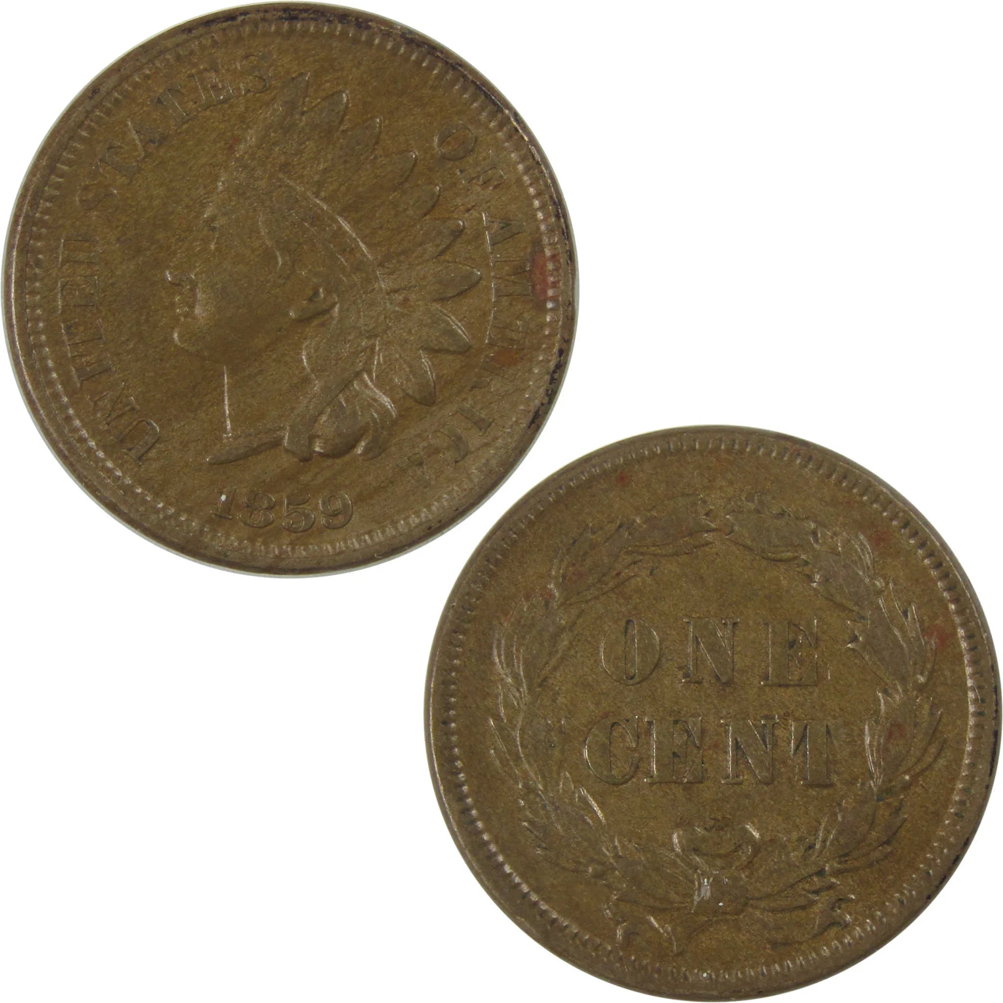 1859 Indian Head Cent XF EF Extremely Fine Details Penny SKU:I19141