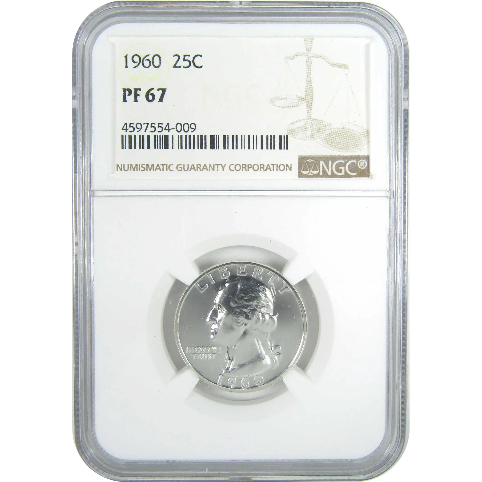 1960 Washington Quarter PF 67 NGC Silver Proof 25c Coin SKU:CPC9632