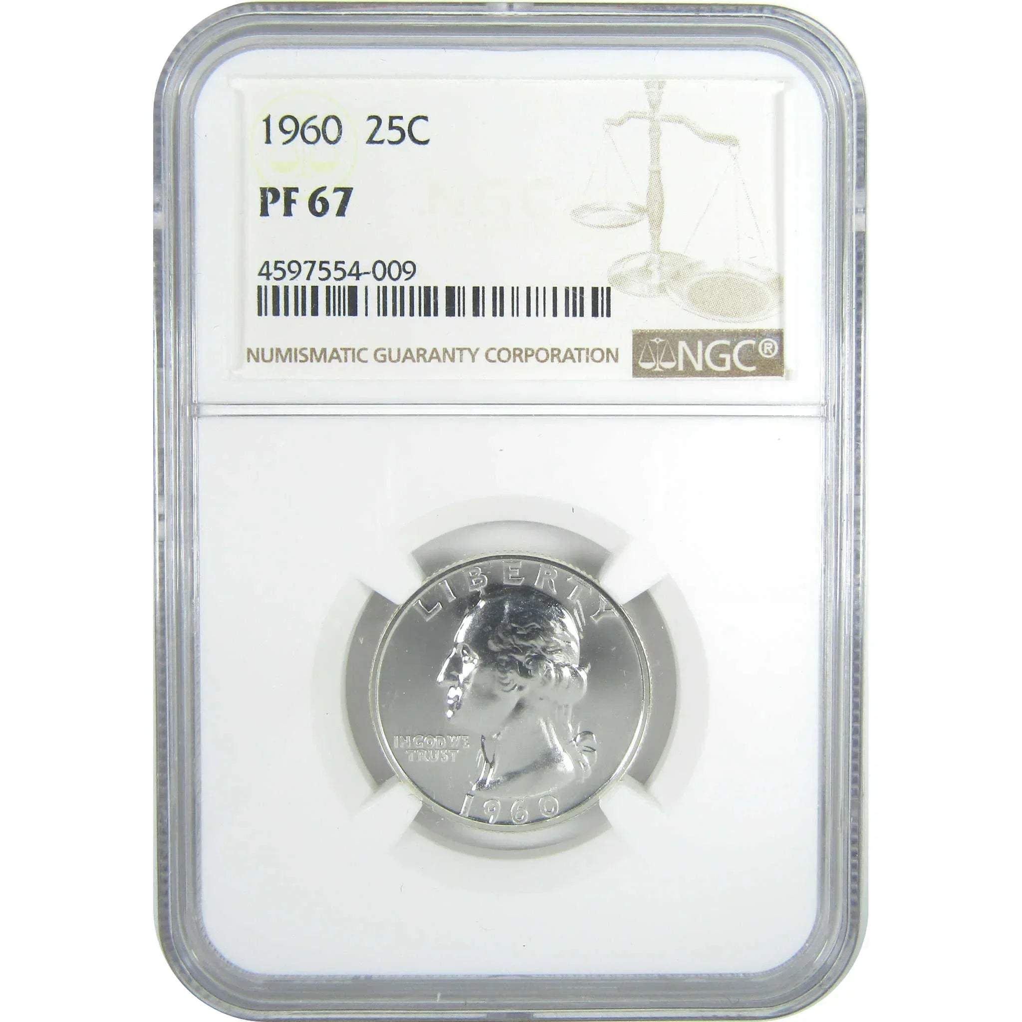 1960 Washington Quarter PF 67 NGC Silver Proof 25c Coin SKU:CPC9632